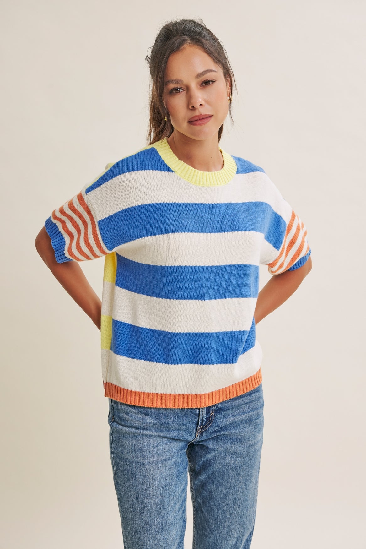 Carmen Stripe Cotton Sweater