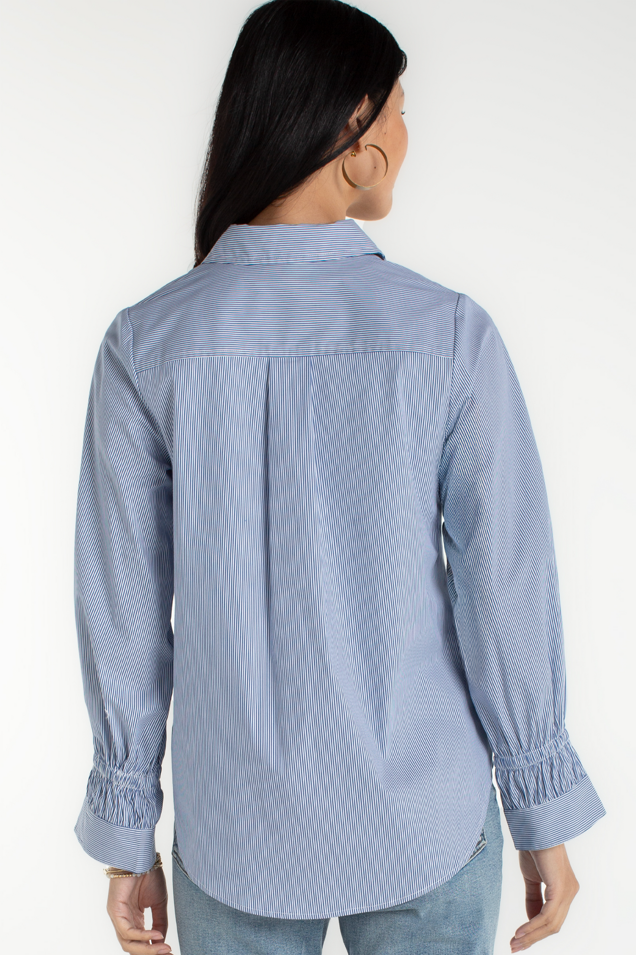 Liverpool Adjustable Pinstripe Blouse
