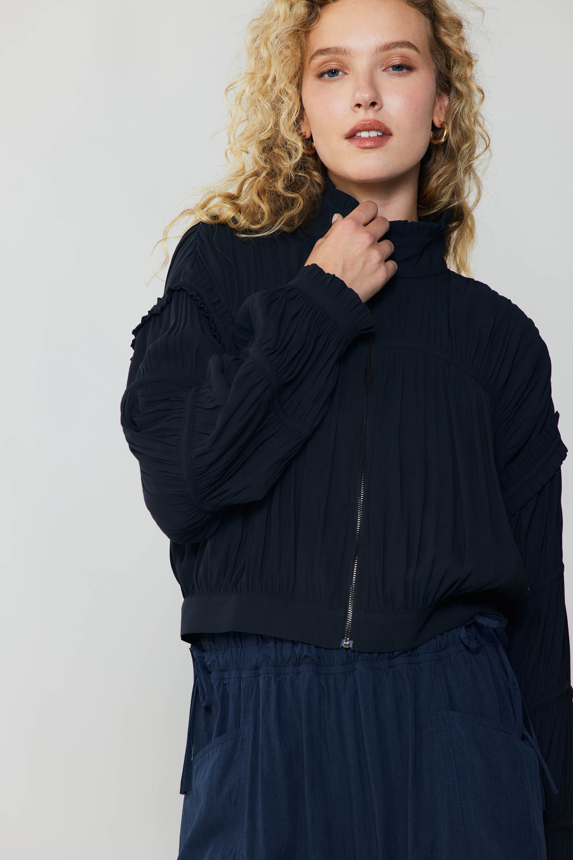 Shirred Sleeve Jacket by Current Air - FINAL SALE