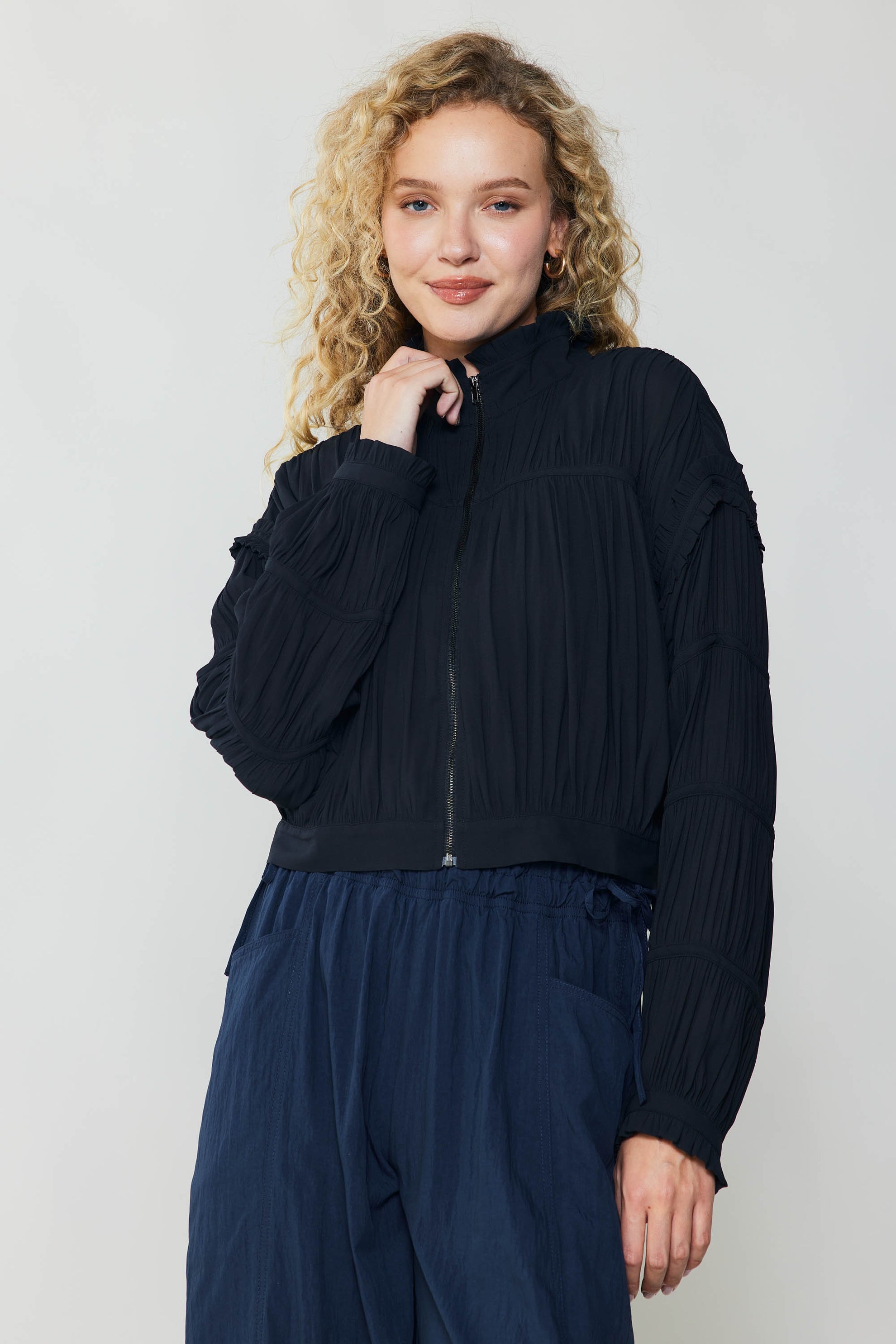 Shirred Sleeve Jacket by Current Air - FINAL SALE
