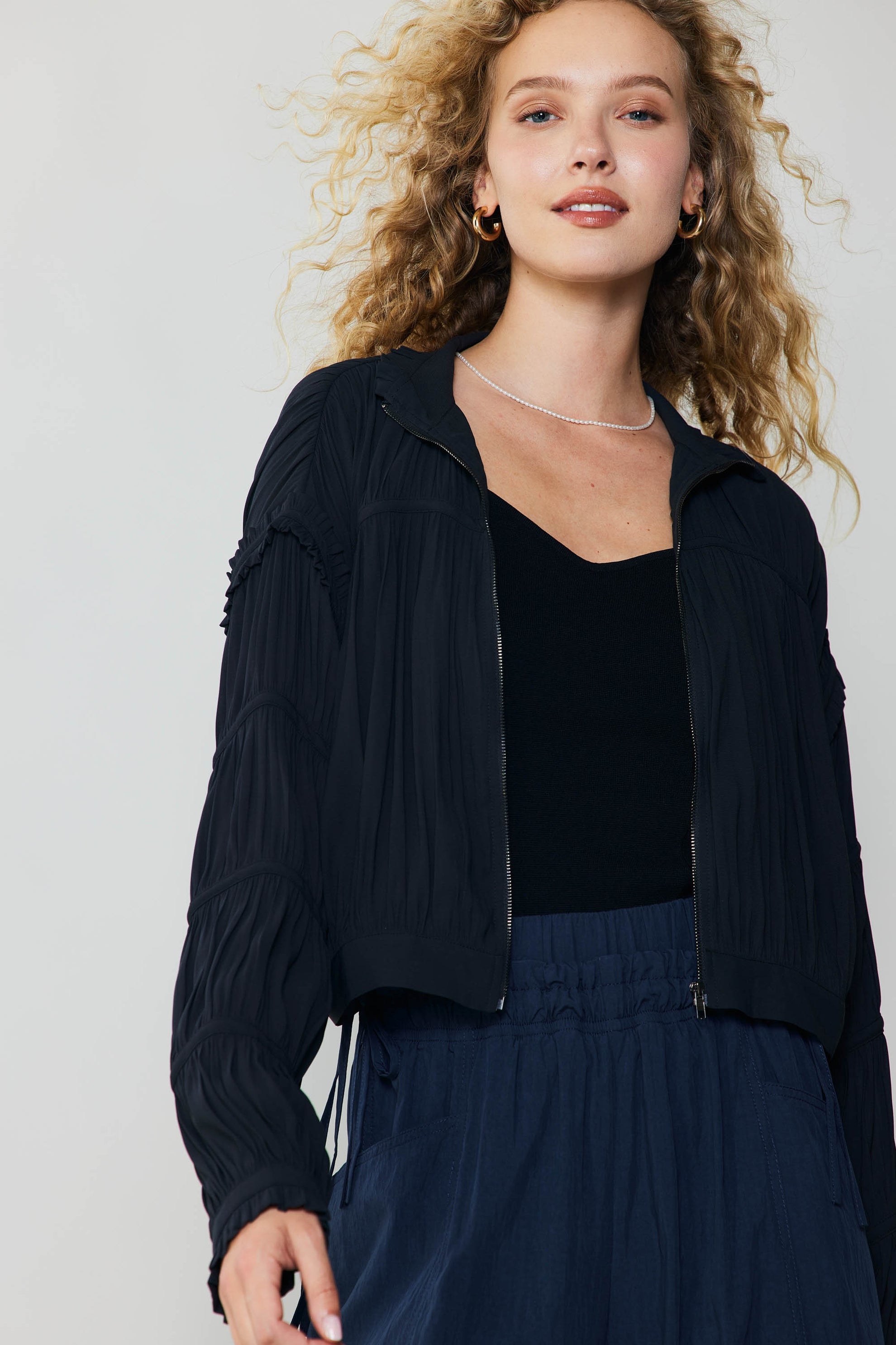 Shirred Sleeve Jacket by Current Air - FINAL SALE