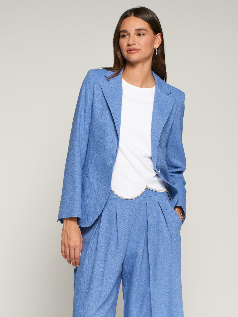 Villagallo Light Blue Blazer Jacket