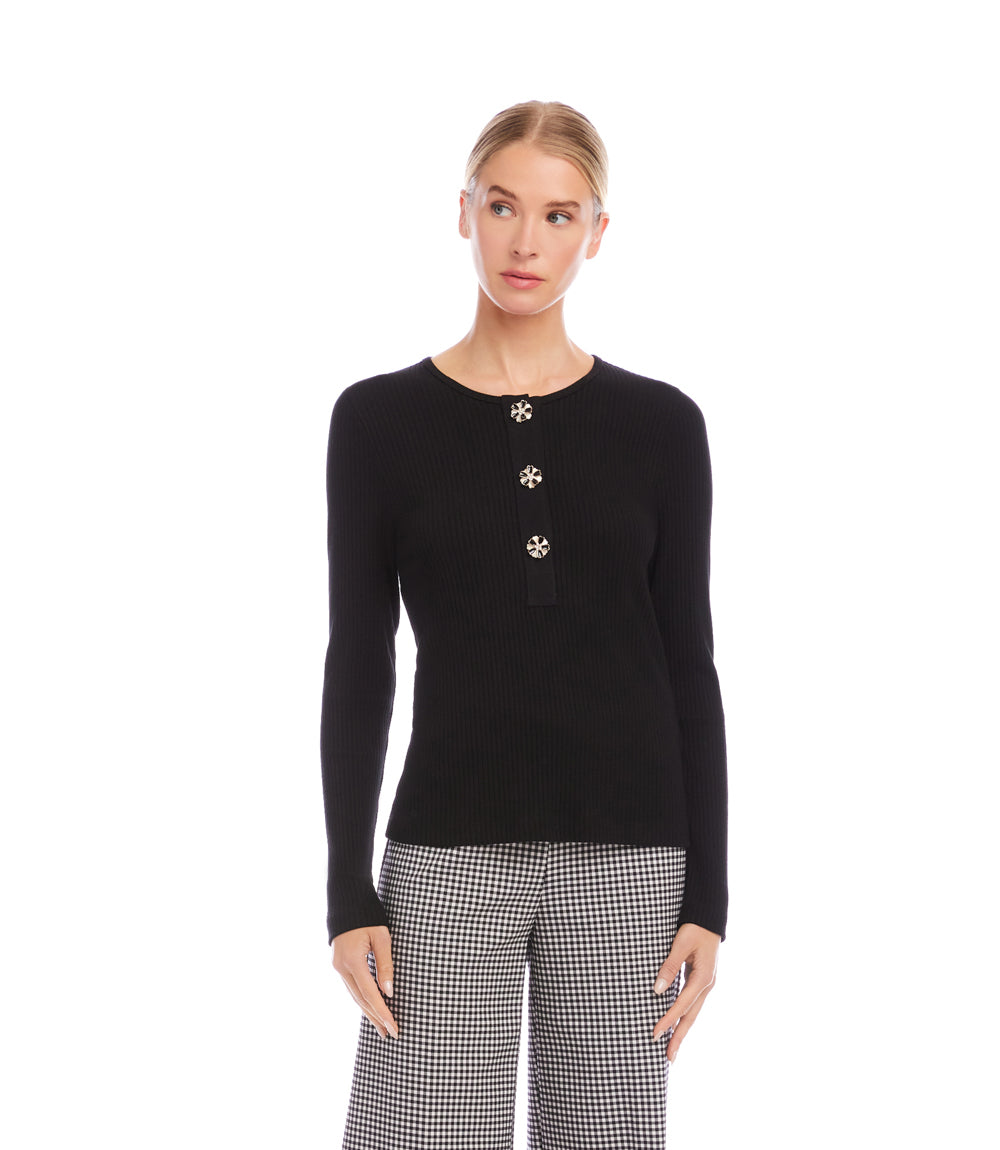 Everyday Daisy Sweater by Karen Kane