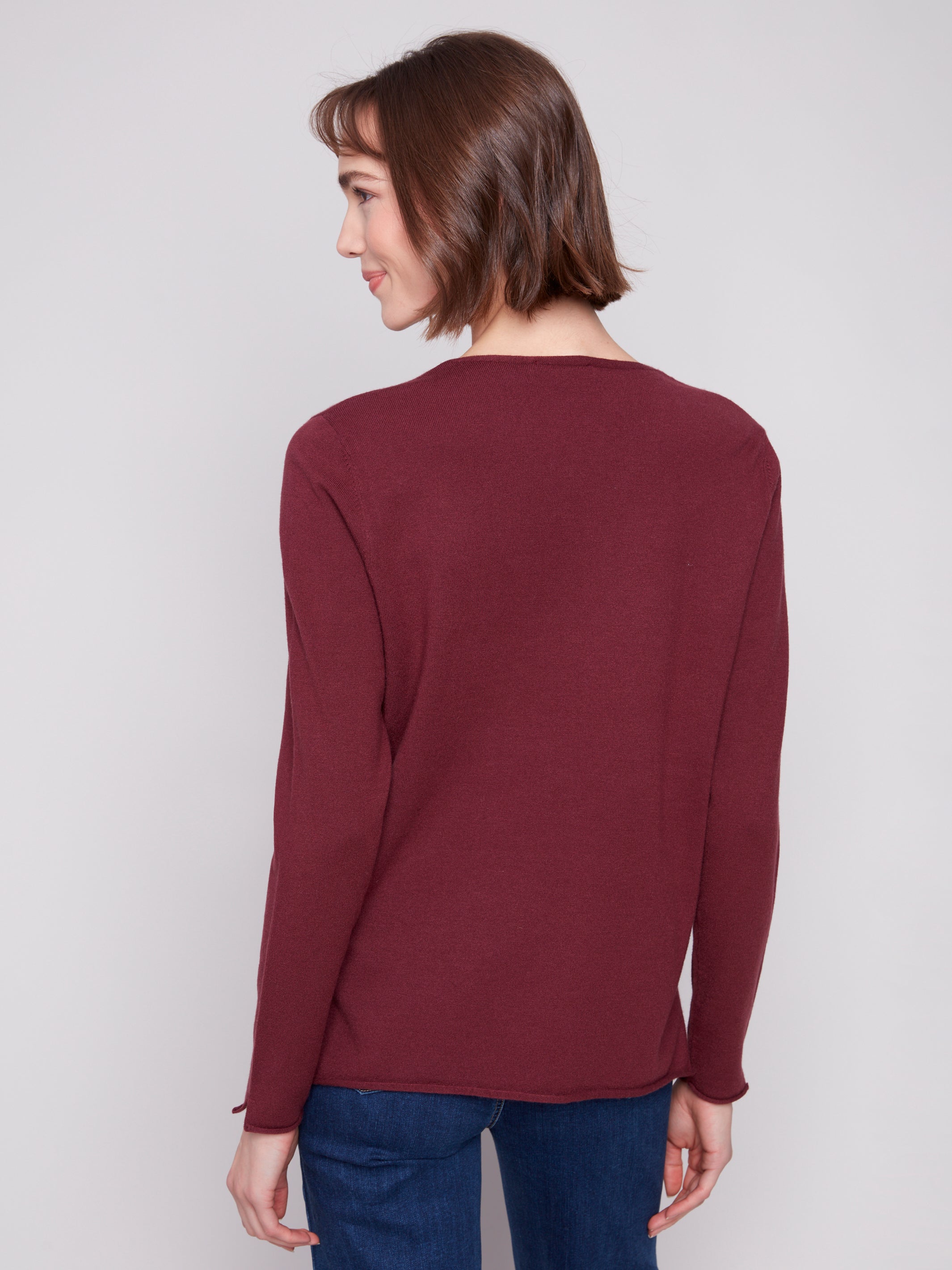 The Julia V-Neck Sweater by Charlie B