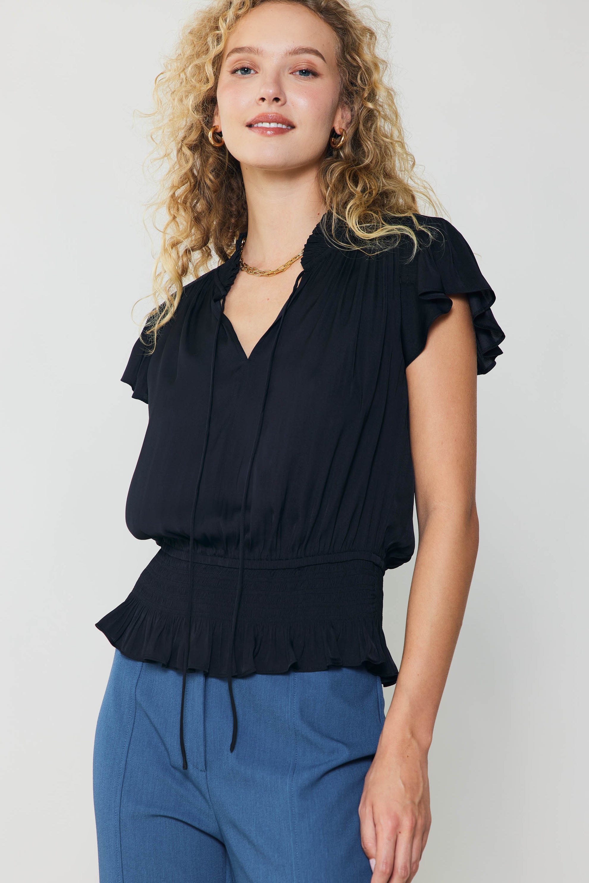 Blair Smocked Top by Current Air