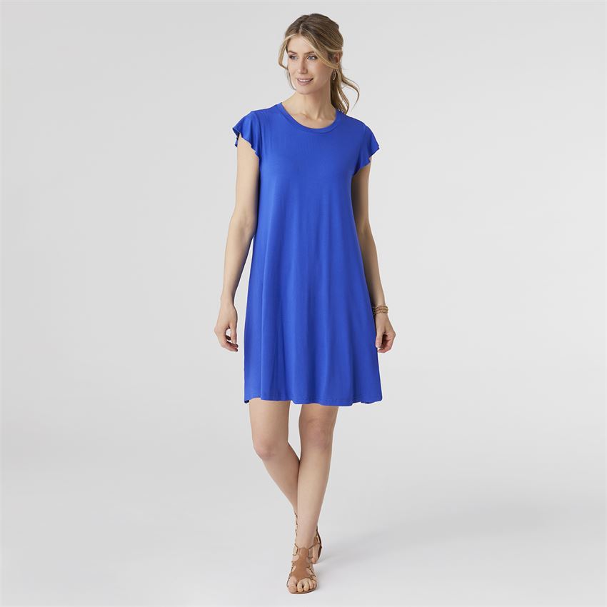 Ruffle Sleeve Tunic Dress