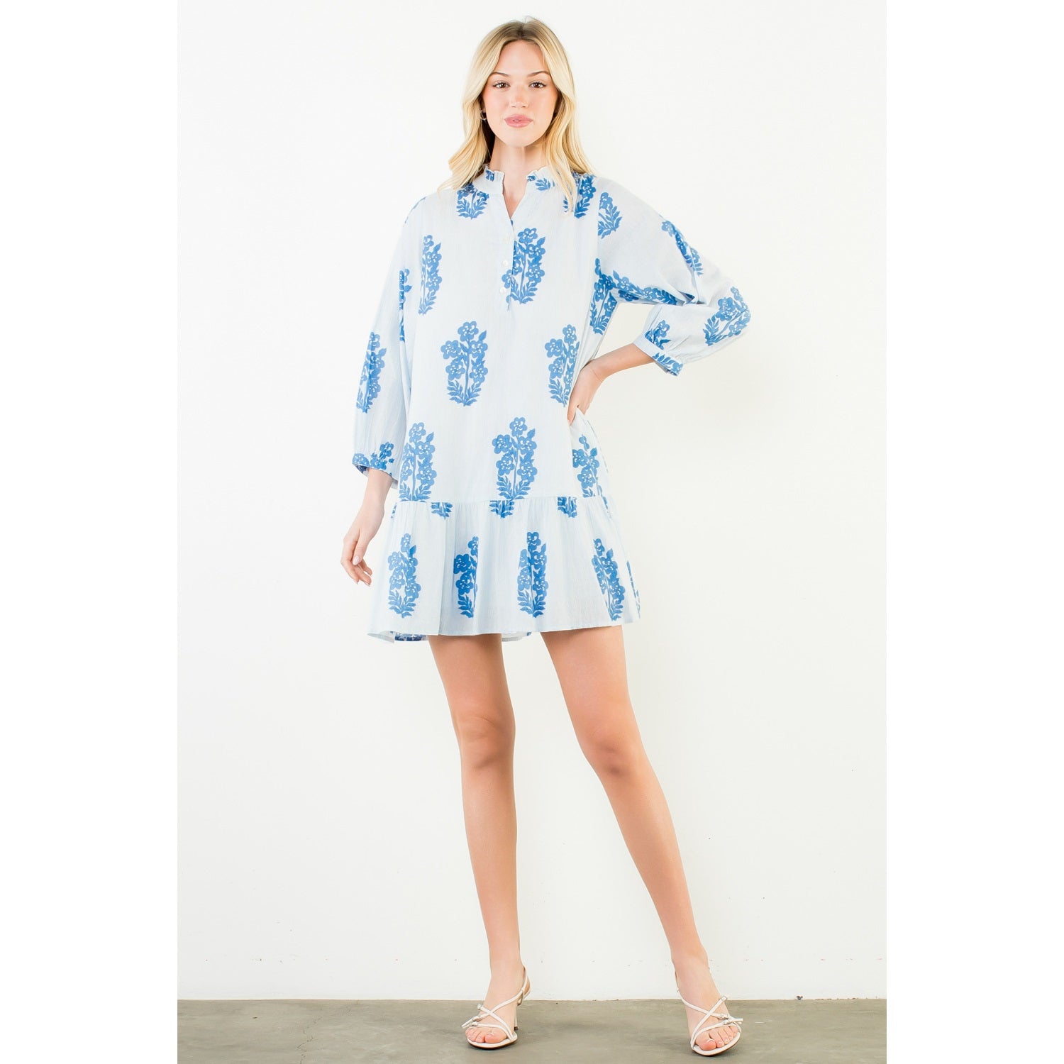 Elisa Long Sleeve Floral Dress by THML