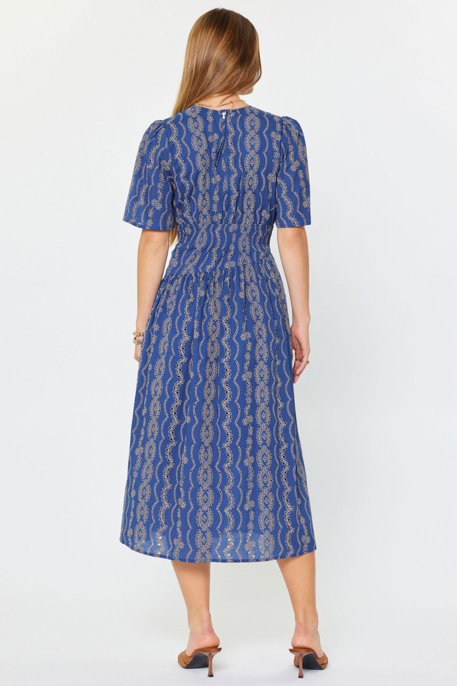 Feminine and Elegant Eyelet Maxi Dress