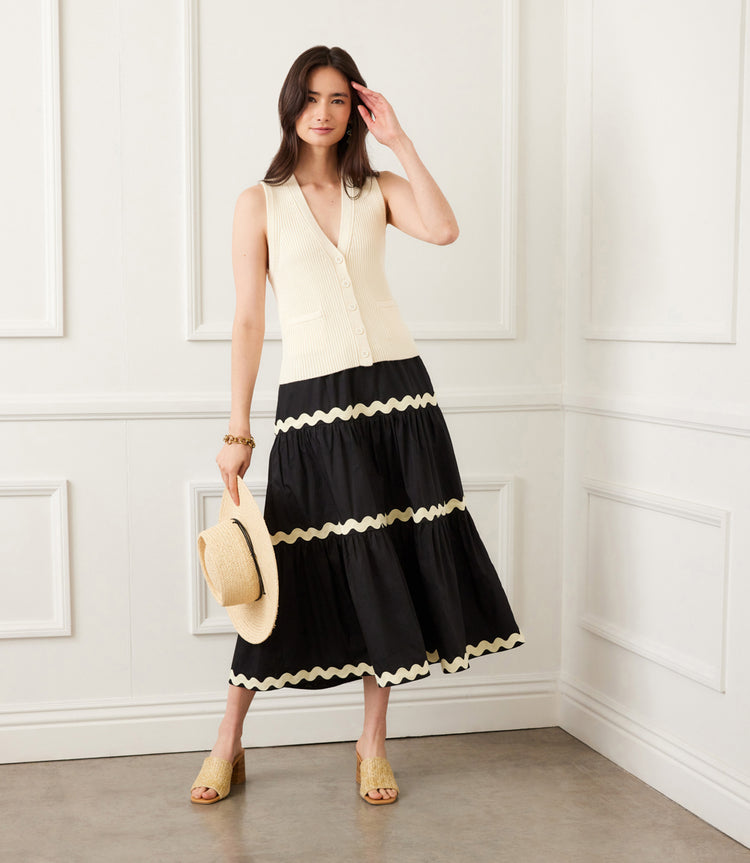 Ribbed Sweater Vest by Karen Kane