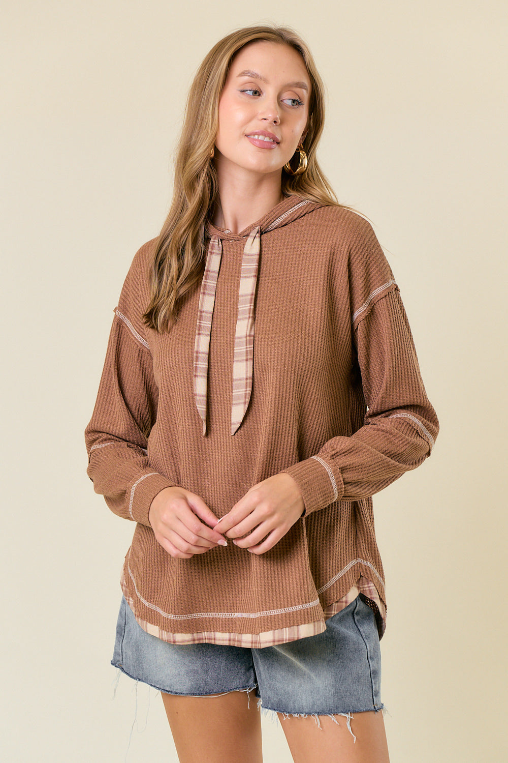 Sylvie Plaid Hooded Sweatshirt