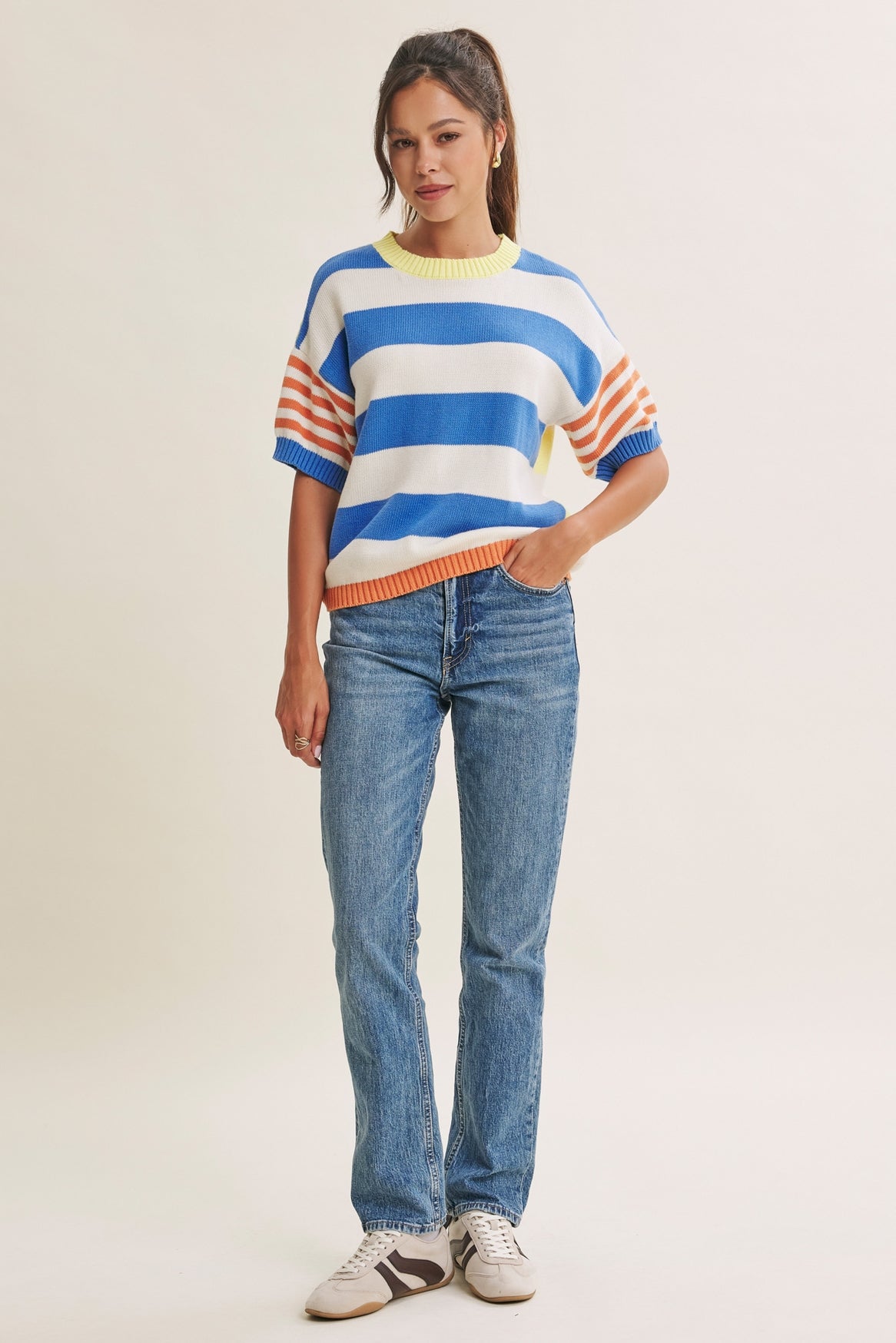 Carmen Stripe Cotton Sweater