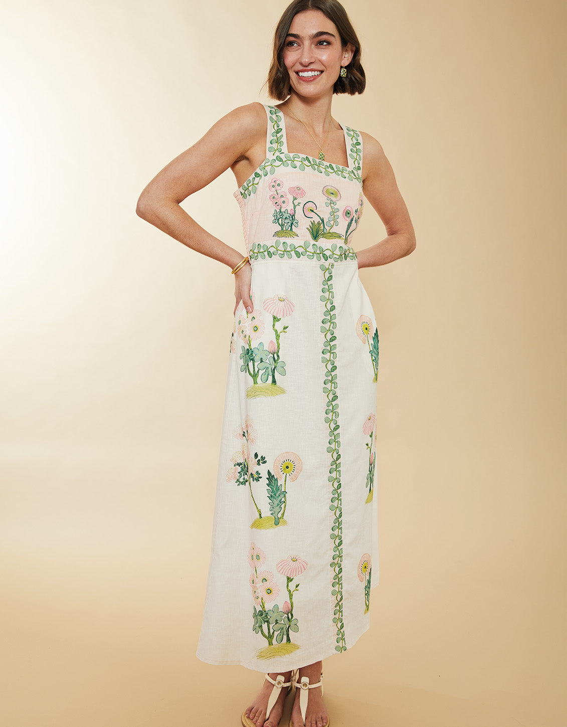 floral midi dress sale Cleona Midi Dress Enclave Floral Sprigs L