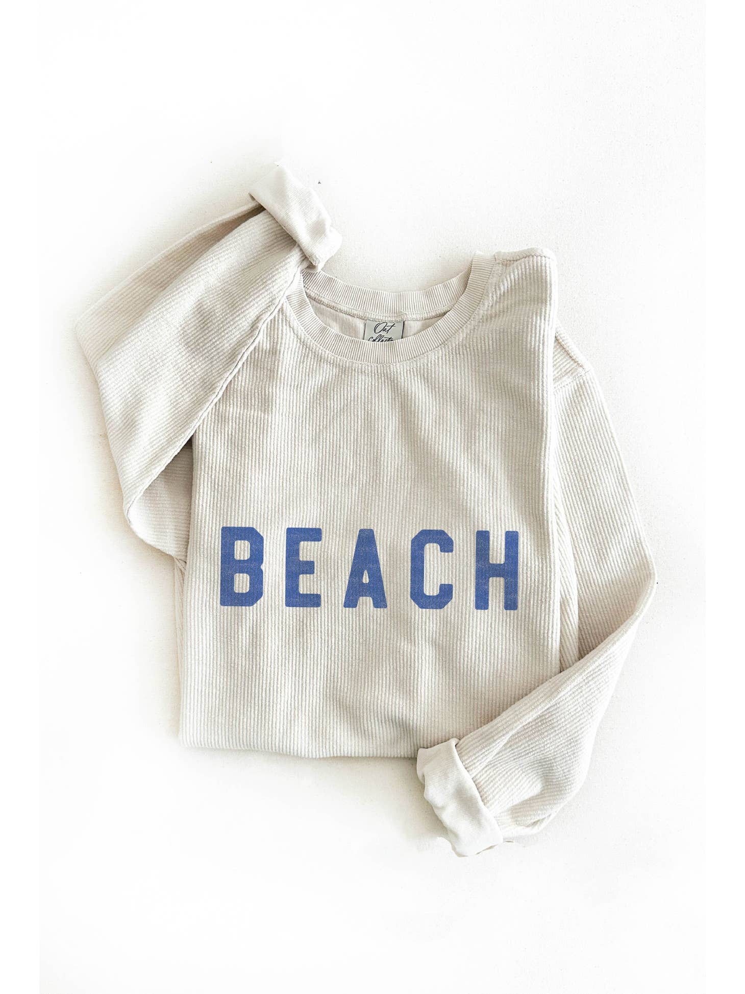 Beach Vintage Graphic Thermal Sweatshirt