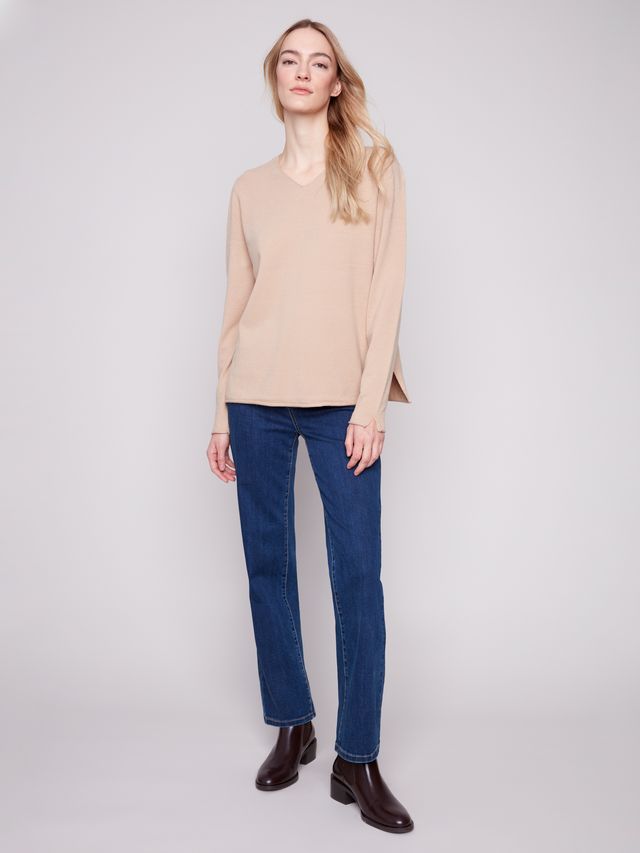 The Julia V-Neck Sweater by Charlie B