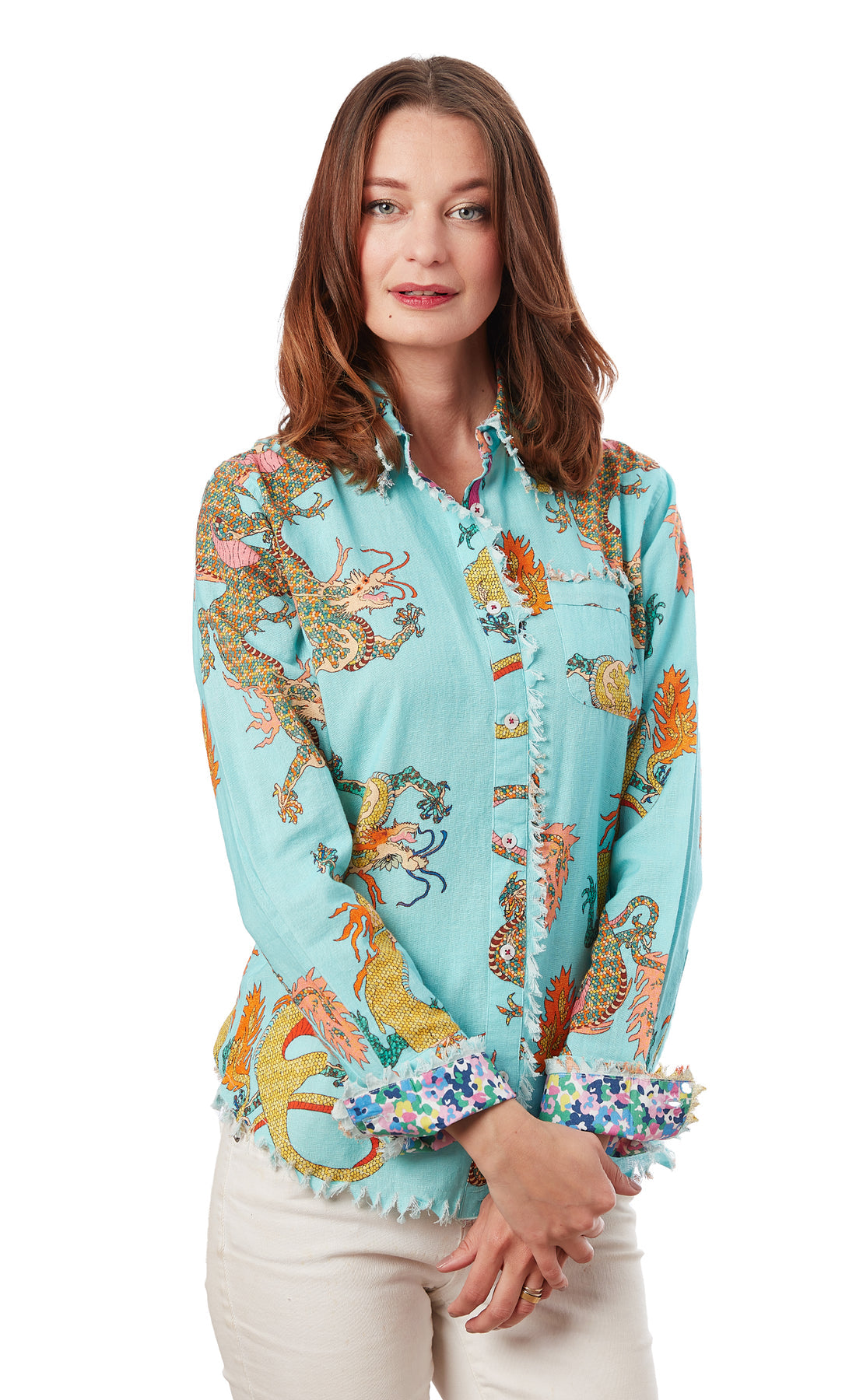 Cape Cod Dragon Print Blouse