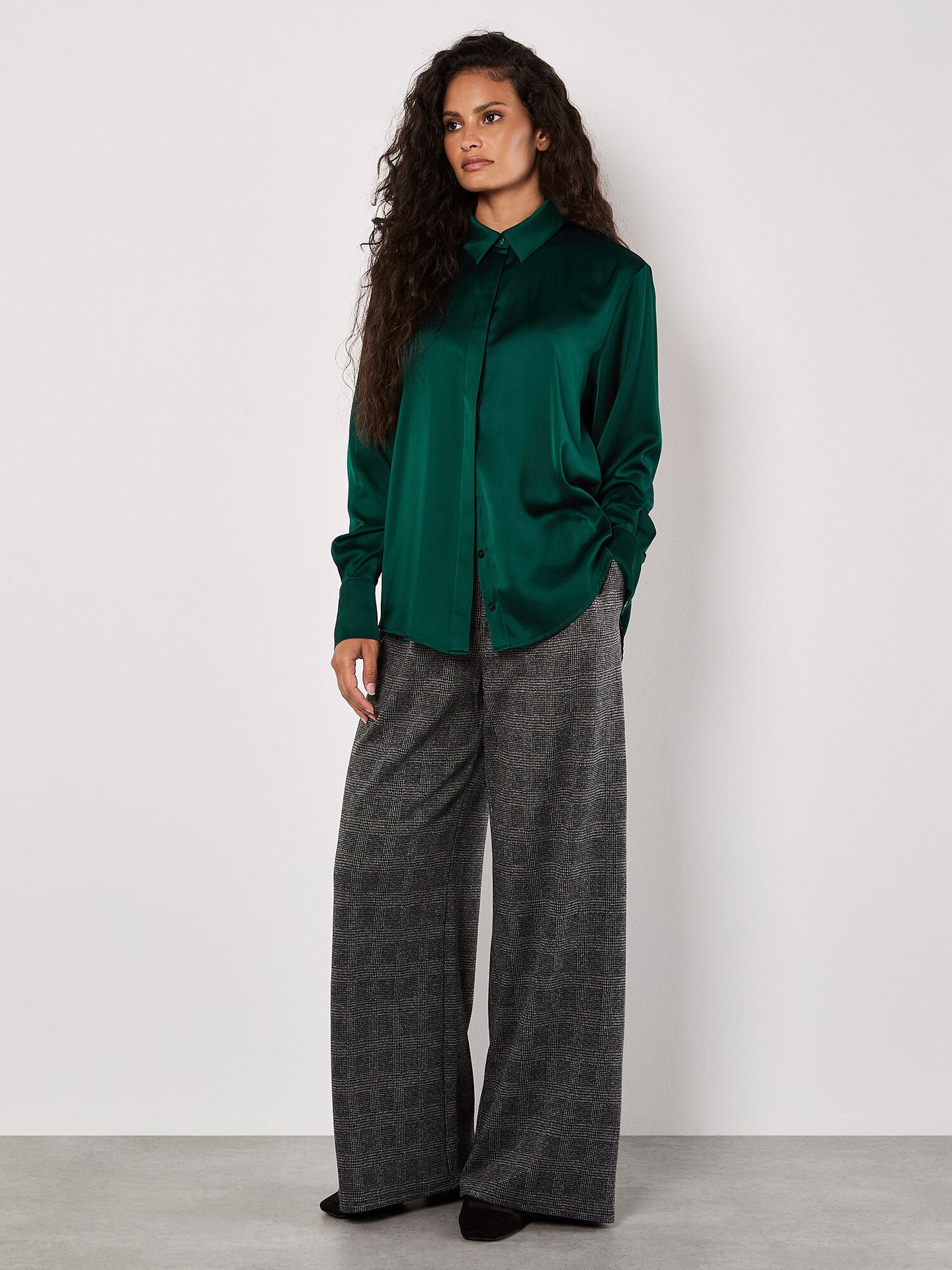 Bailey Long Sleeve Satin Blouse