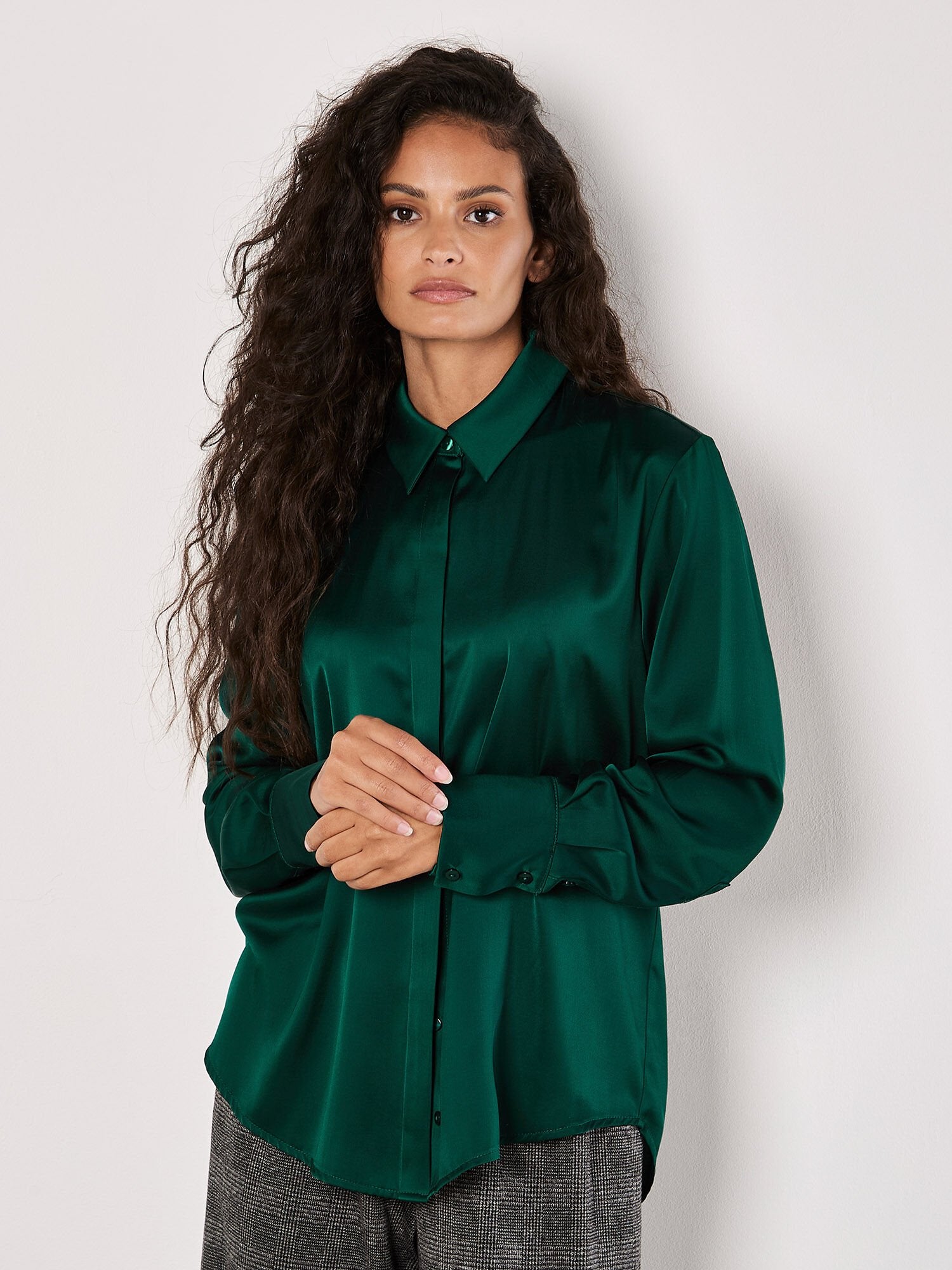 Bailey Long Sleeve Satin Blouse