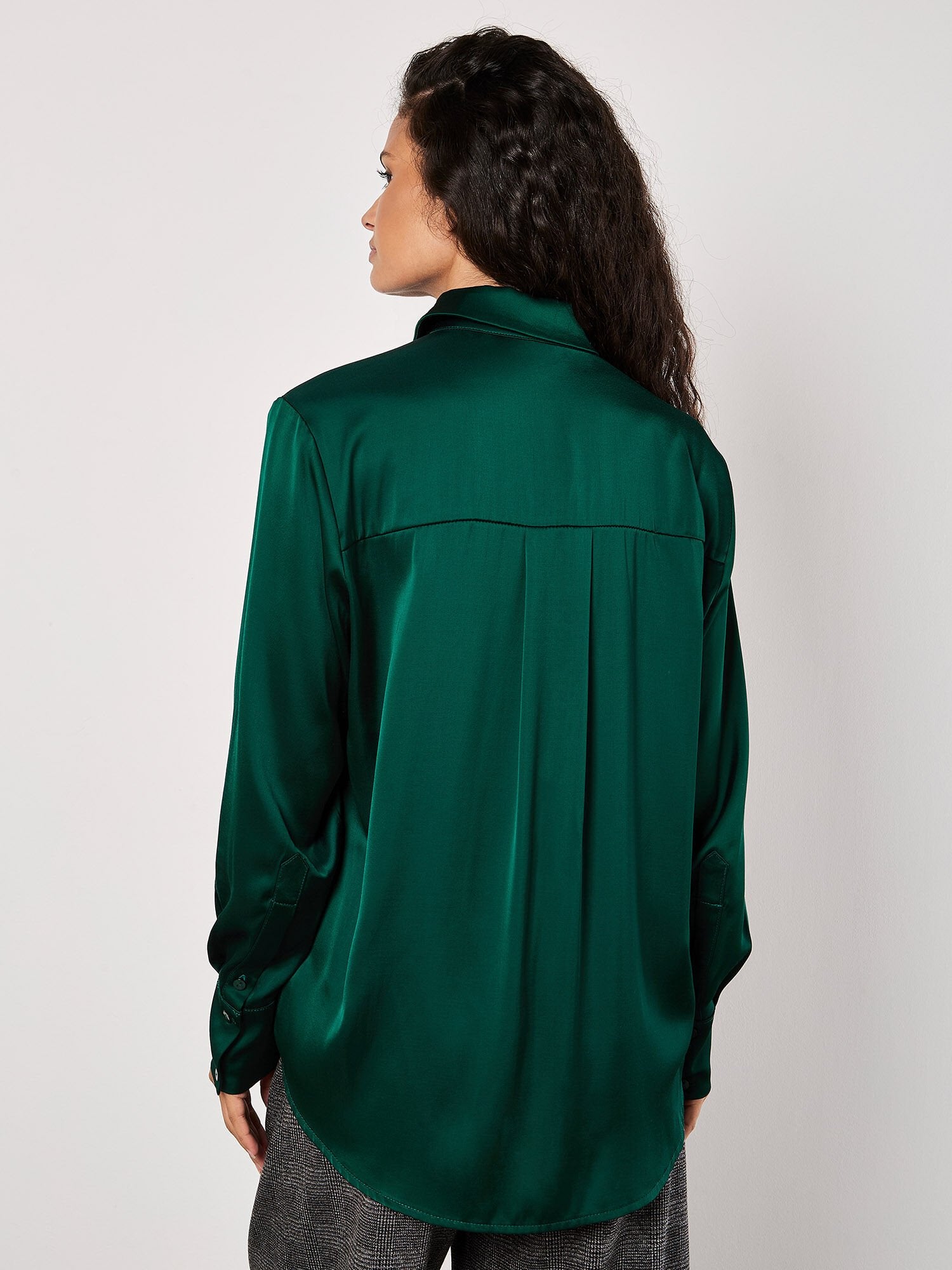 Bailey Long Sleeve Satin Blouse