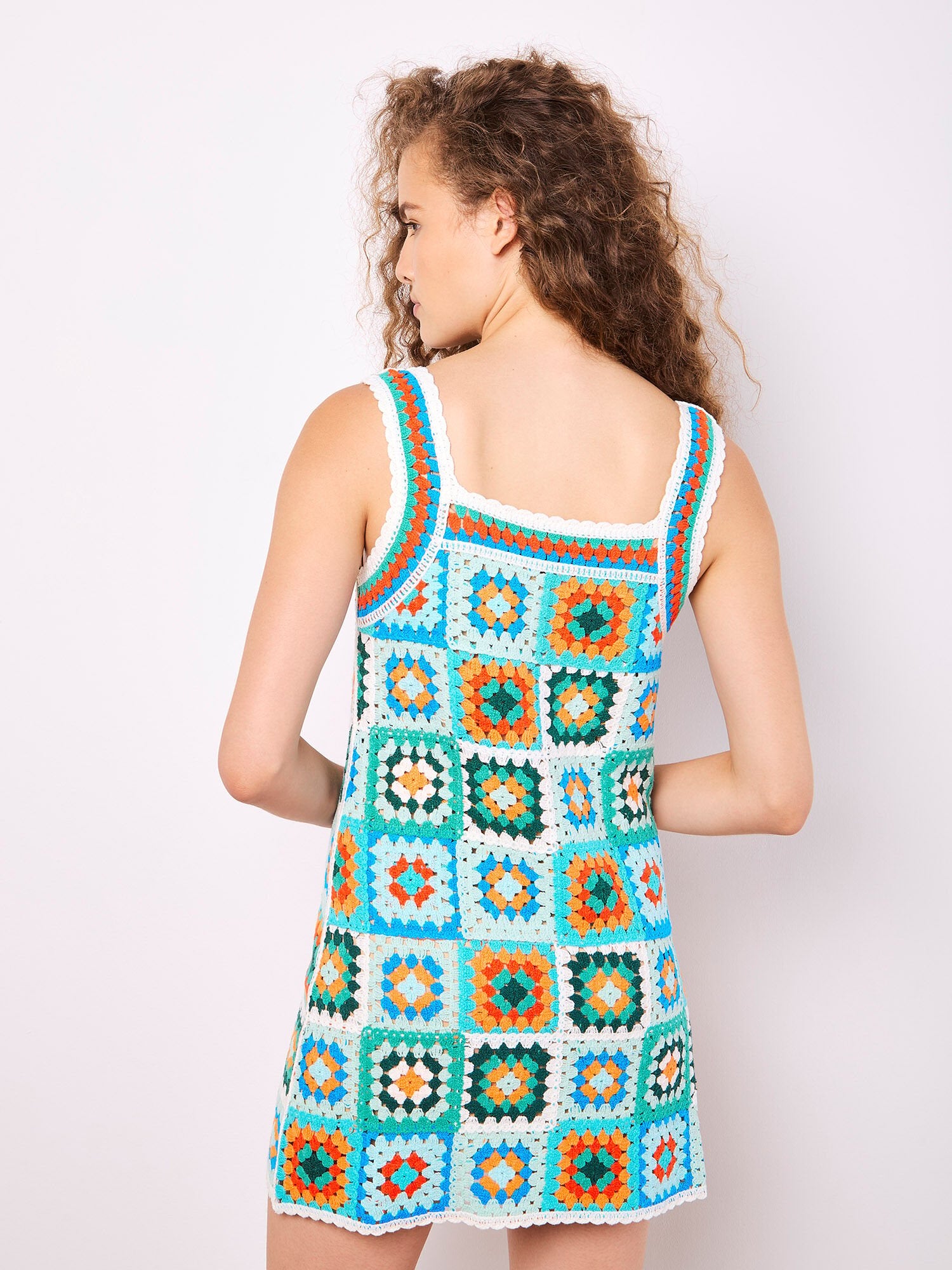 Crochet Squares Midi Dress by Apricot
