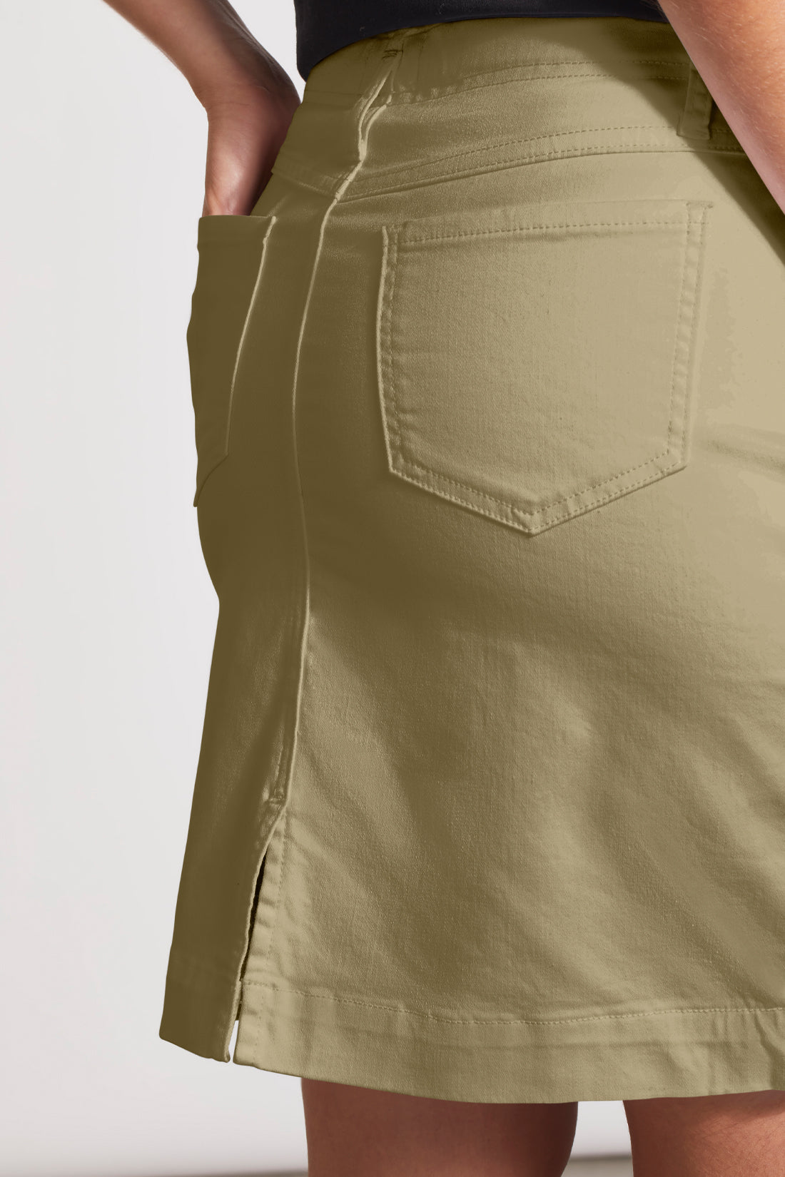 Tribal Pull on Skort in Nude Olive