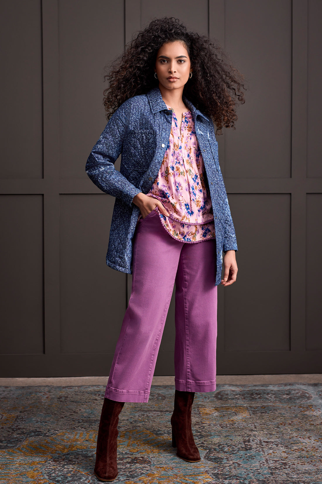 Quilted Shacket by Tribal - FINAL SALE