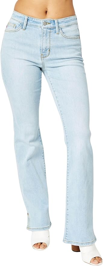 Judy Blue Mid Rise Side Slit Bootcut