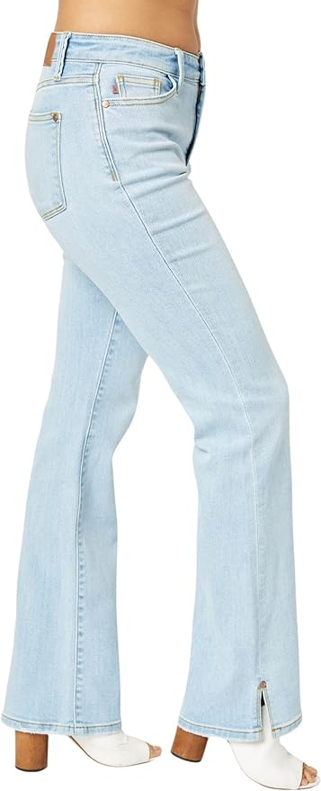Judy Blue Mid Rise Side Slit Bootcut