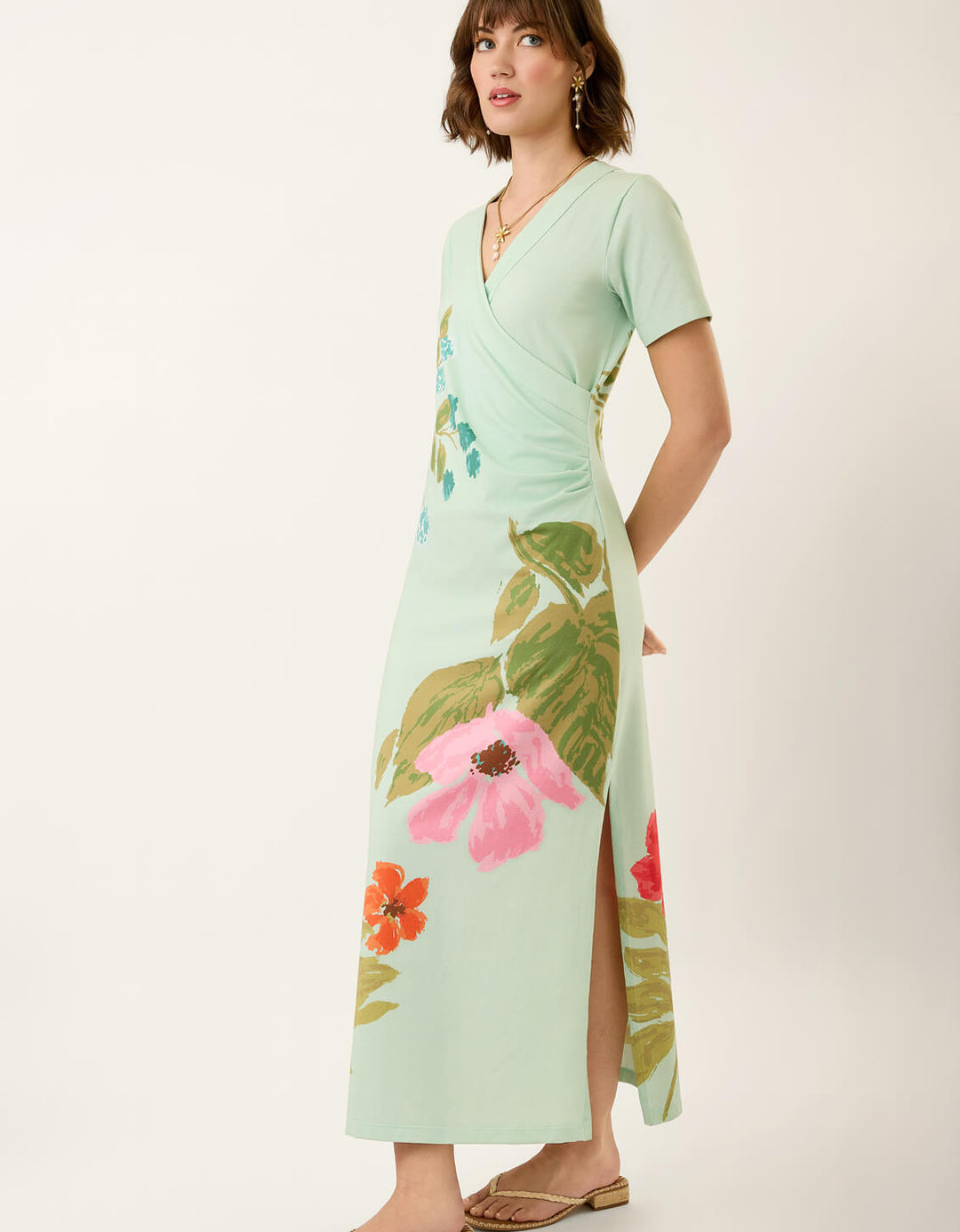 Junetta Midi Dress in Seawall Blooms by Spartina