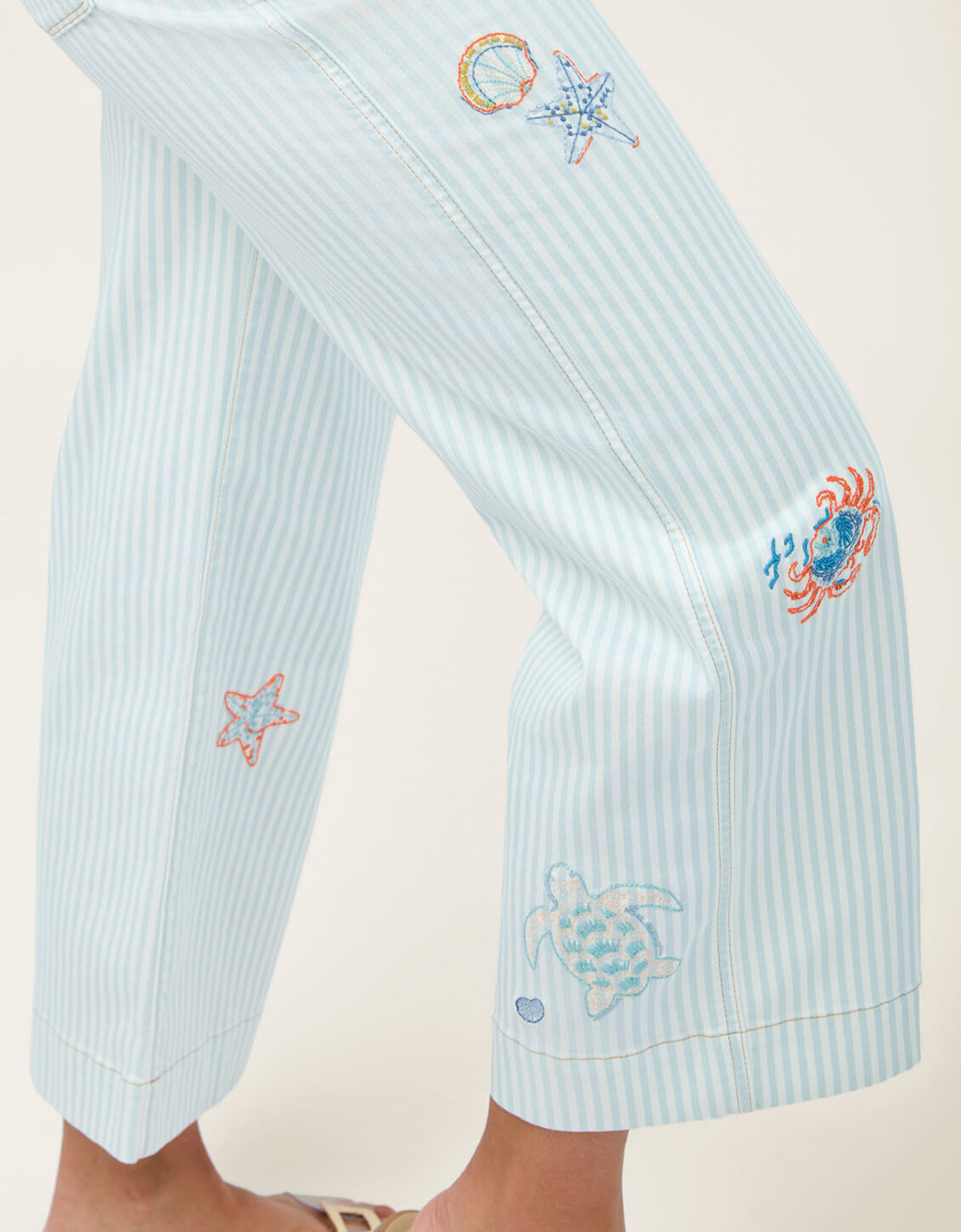Spartina Striped Mable Wide Leg Jean