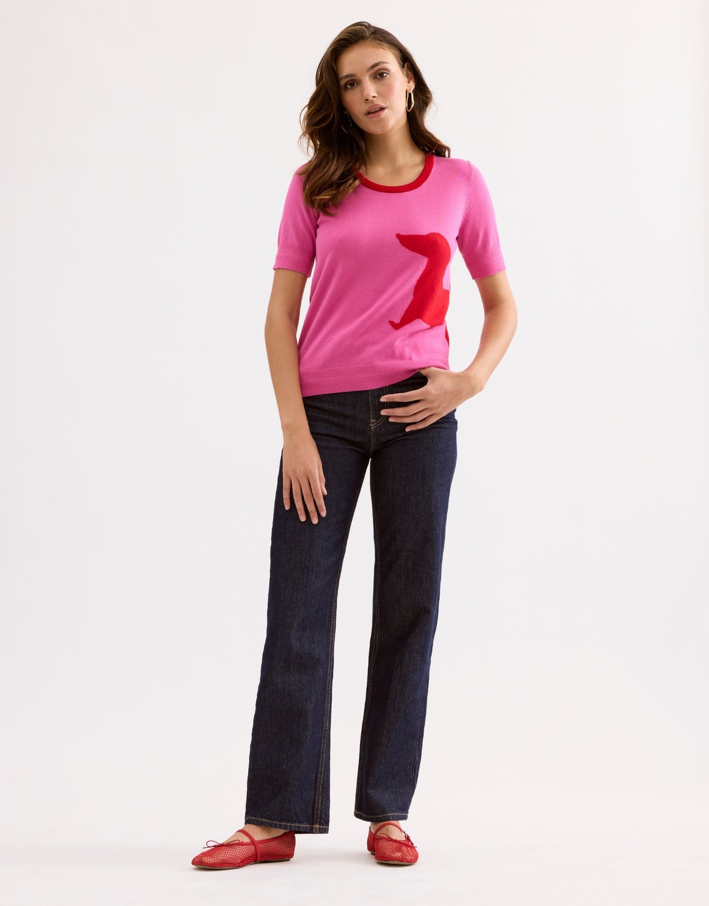 Short Sleeve Dachshund Sweater