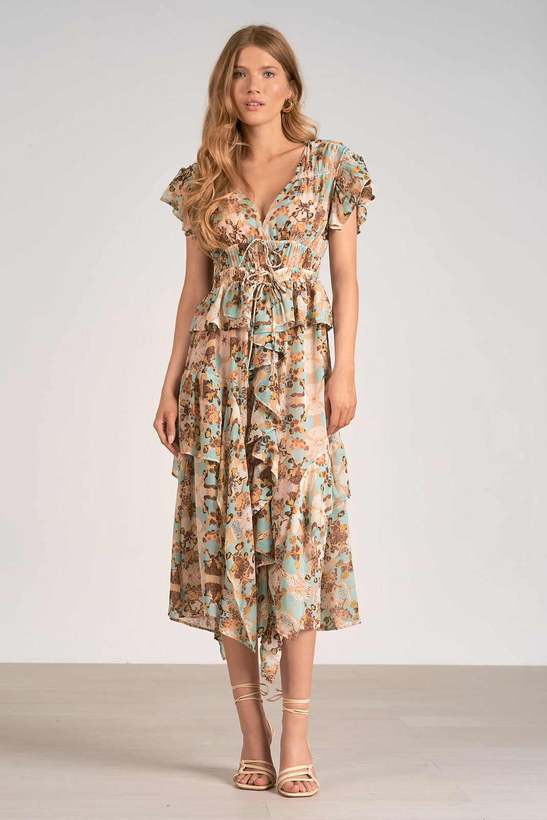 Ella Tiered Ruffle Print Dress