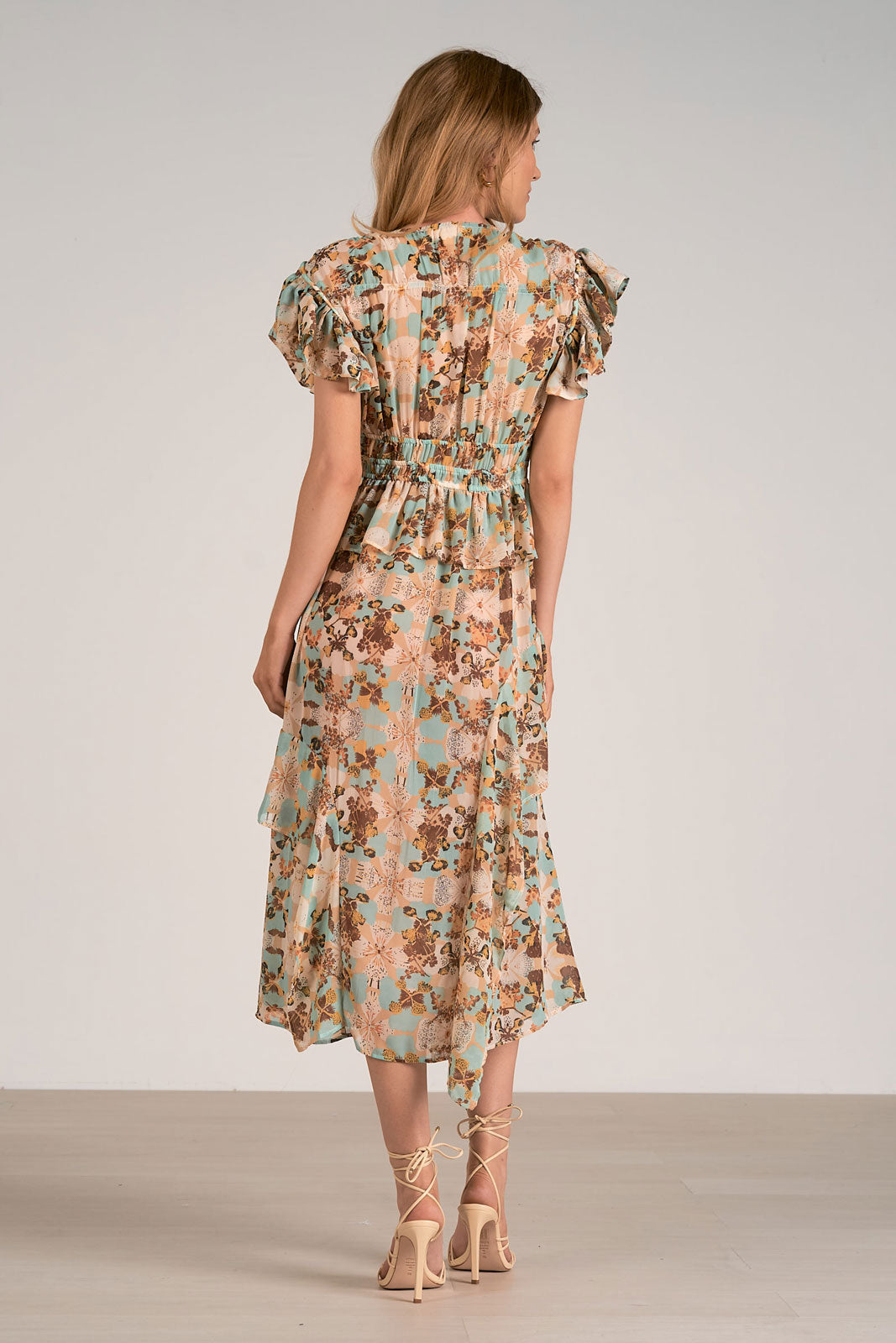 Ella Tiered Ruffle Print Dress