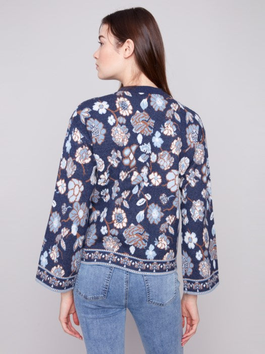 The Vivienne Floral Jacquard Sweater by Charlie B