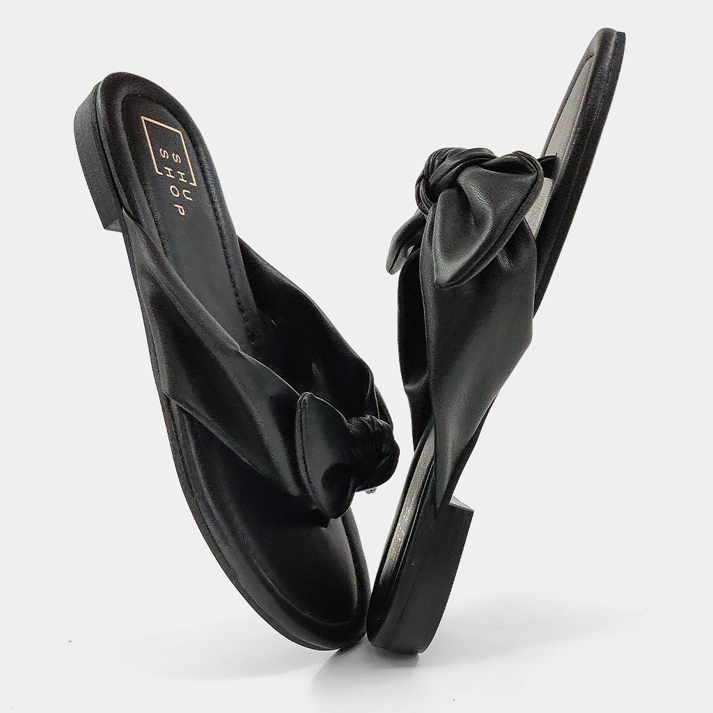 Dharma Slip on Sandal in Black by ShuShop - FINAL SALE