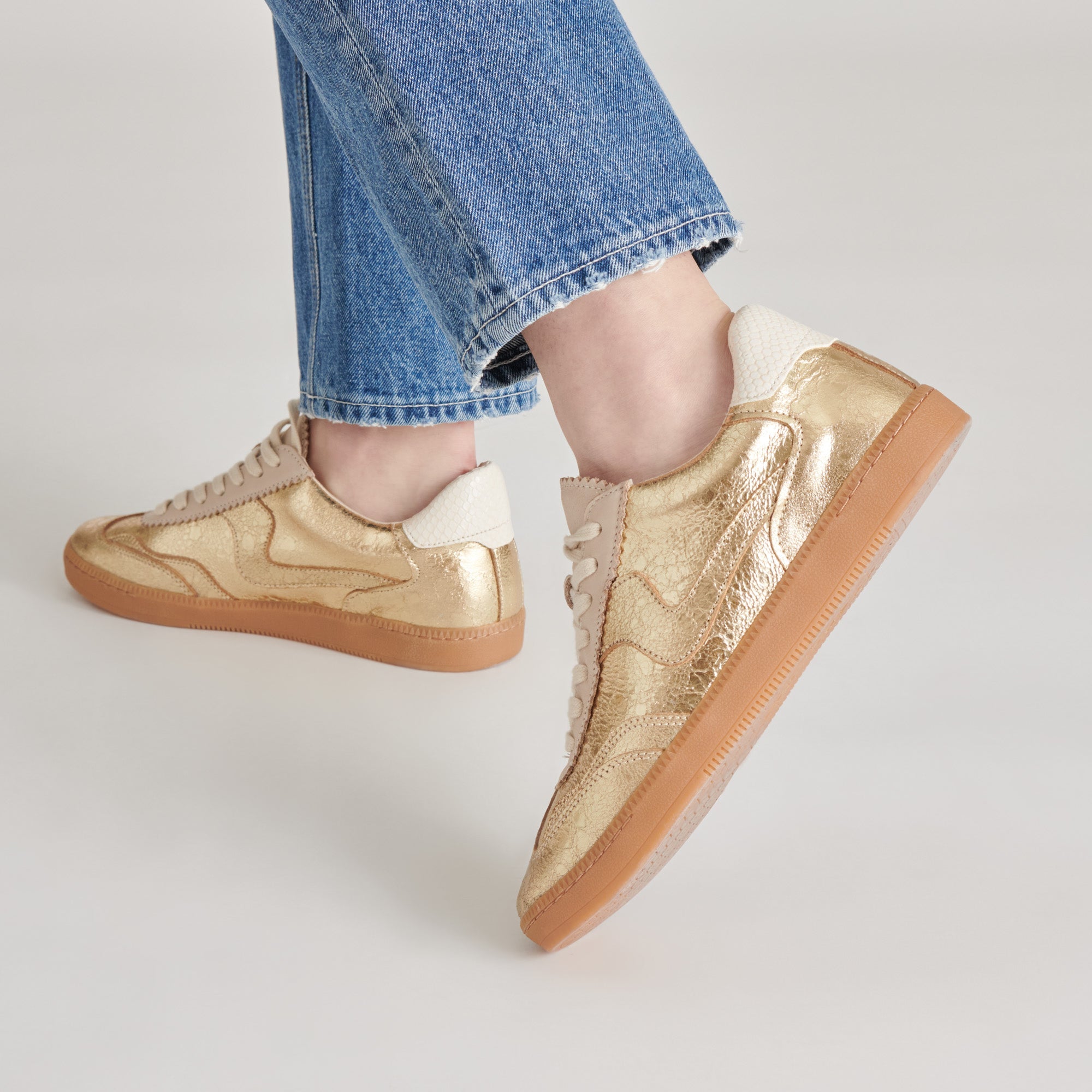 Notice Gold Distressed Sneaker