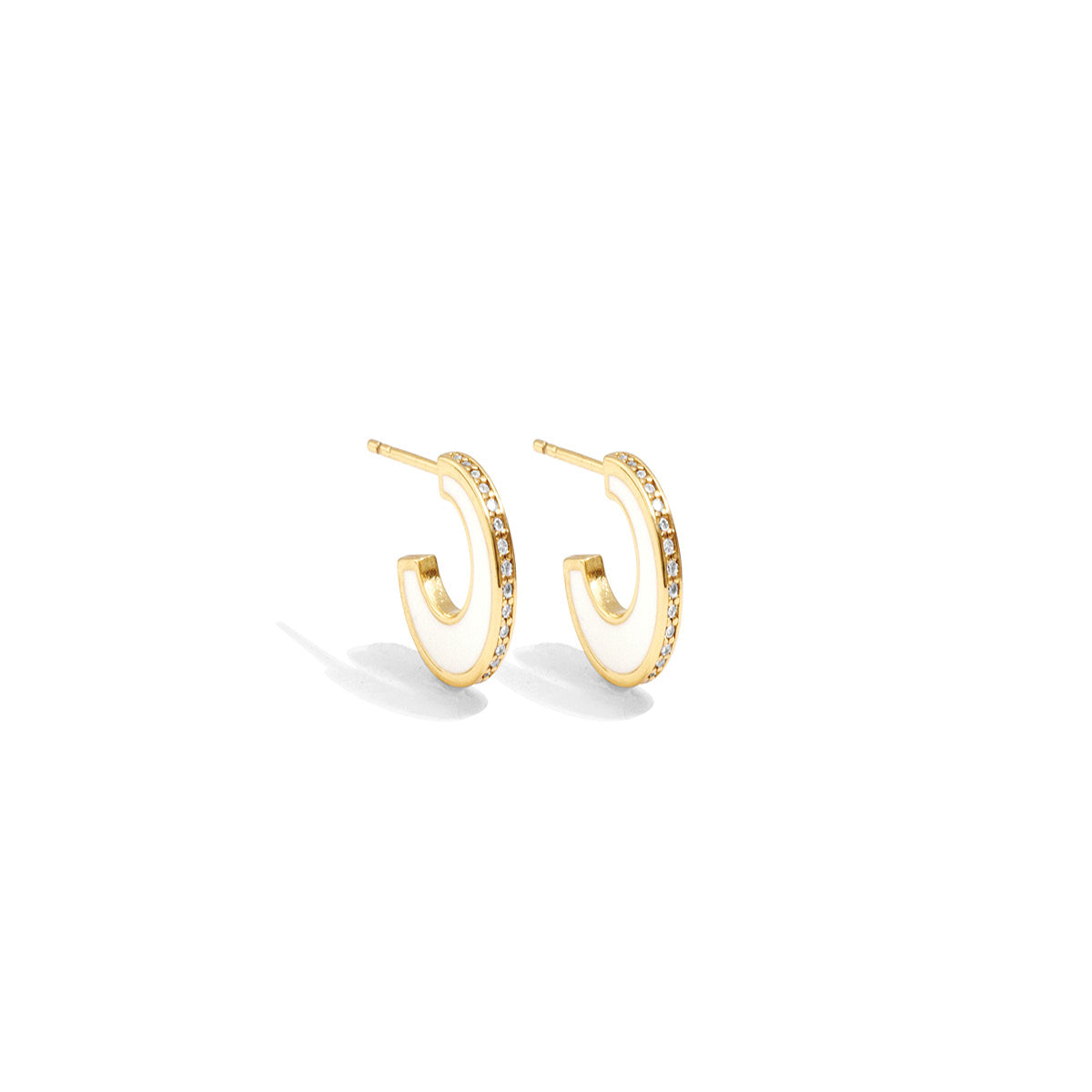 Small Enamel Hoop Earrings