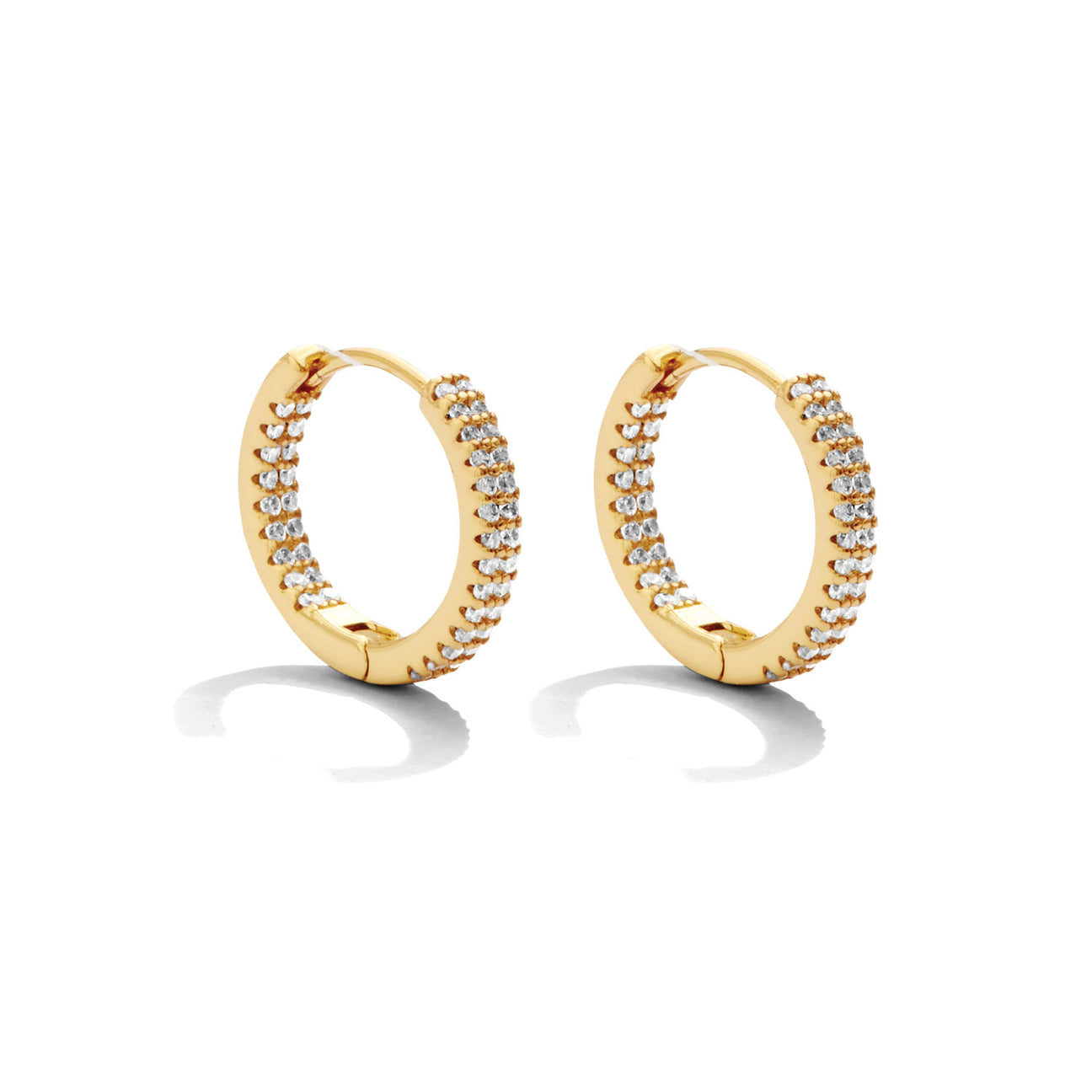 Small Glitzy Huggies Hoops E7609