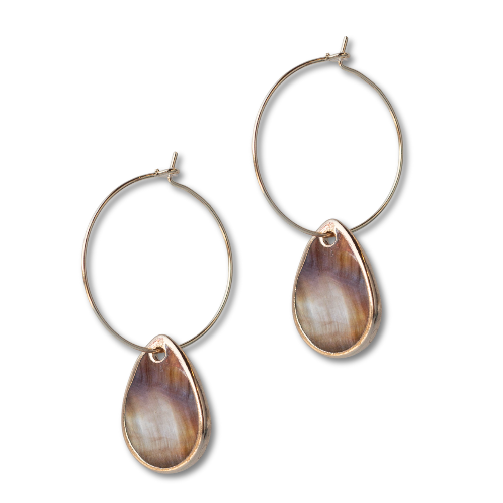 Capiz Shell Teardrop Earrings