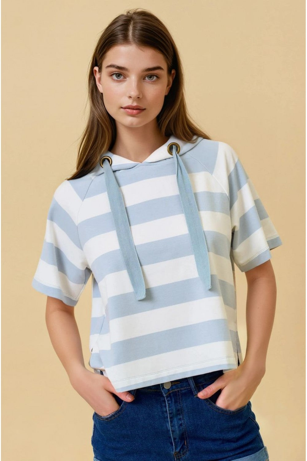 Sugar & Spice Striped Rugby Style Top