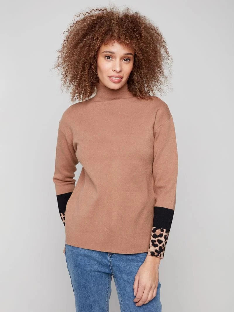 The Marlowe Contrast Sleeve Sweater by Charlie B
