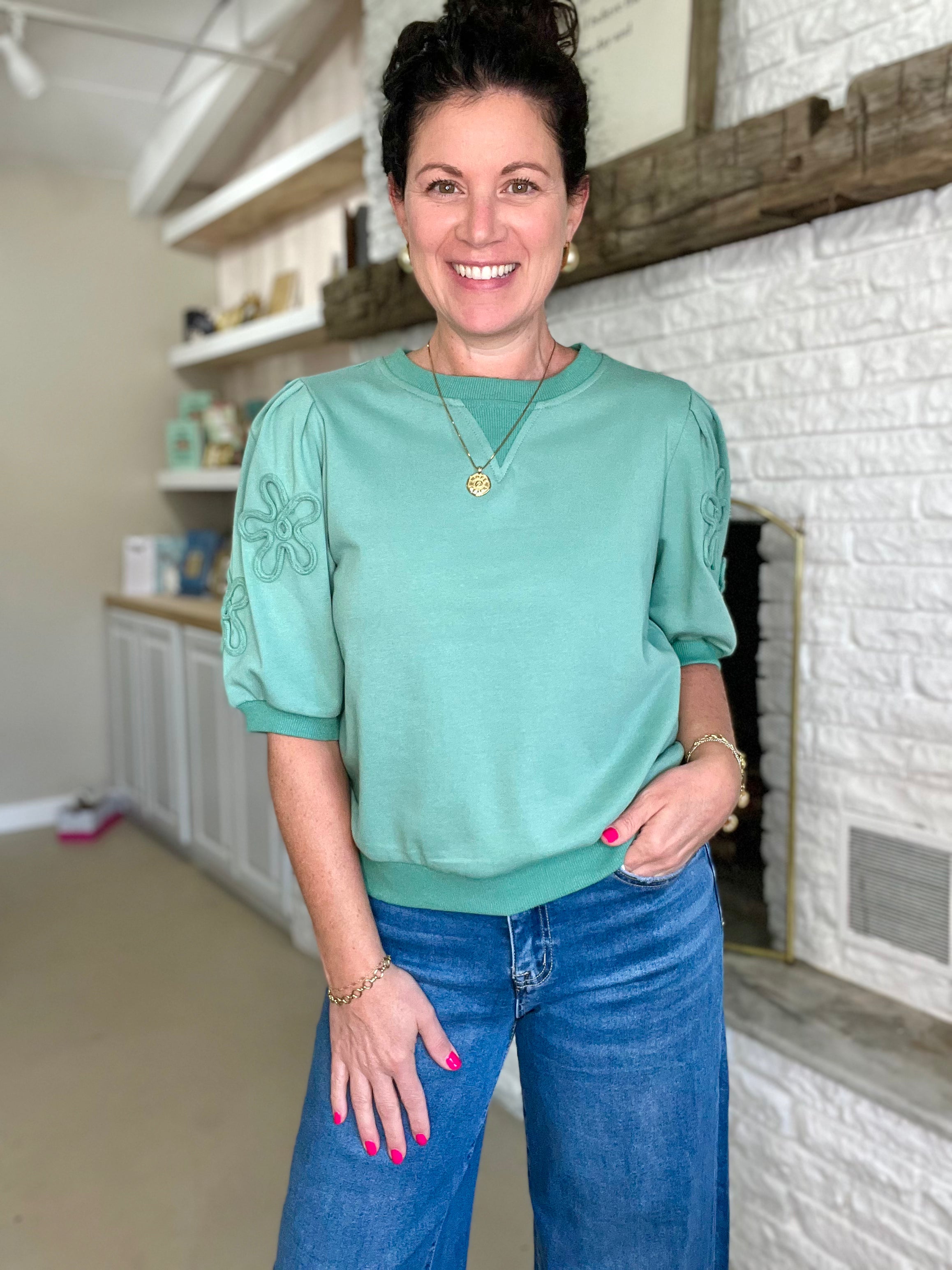 Voy Flower patch top