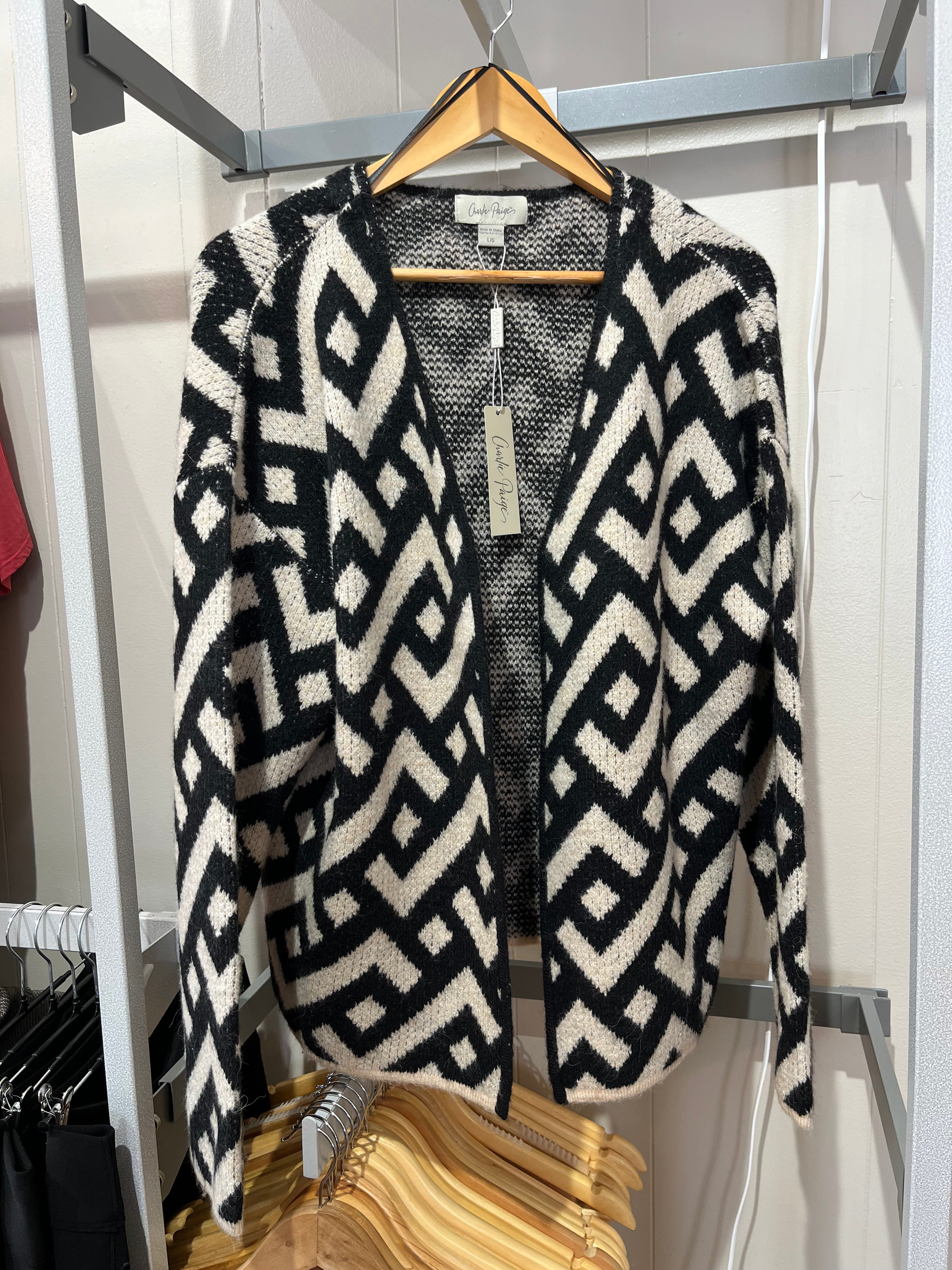 Geometric Cardigan Sweater