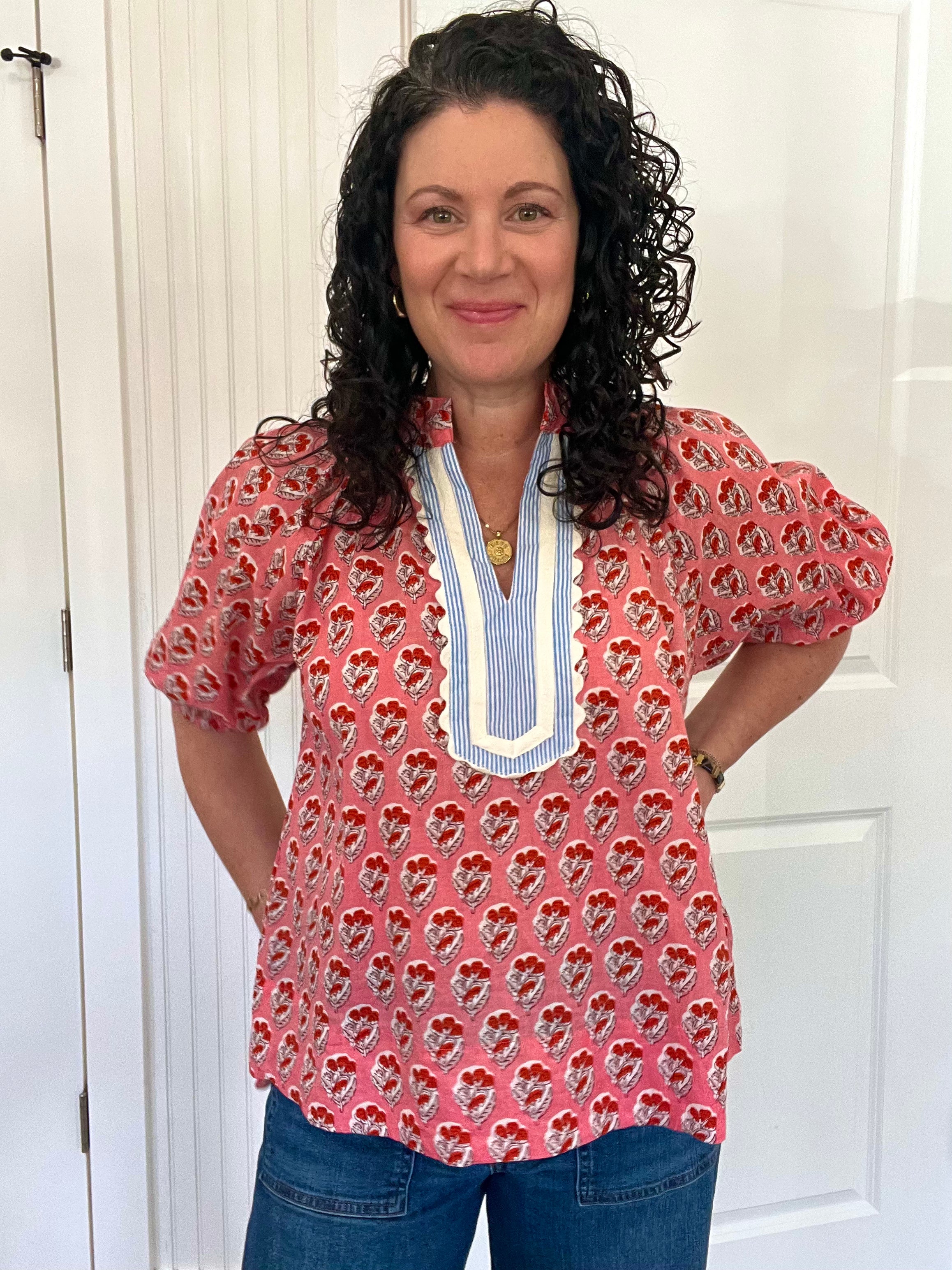 Sascha Pink Poppy Blouse