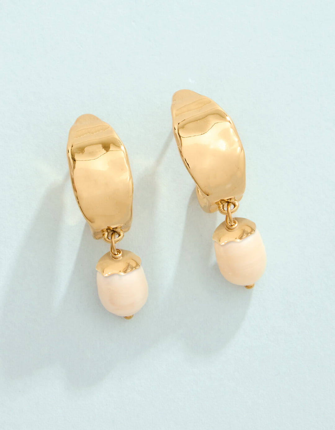 Spartina Harbor Island Pearl Hoop Earrings