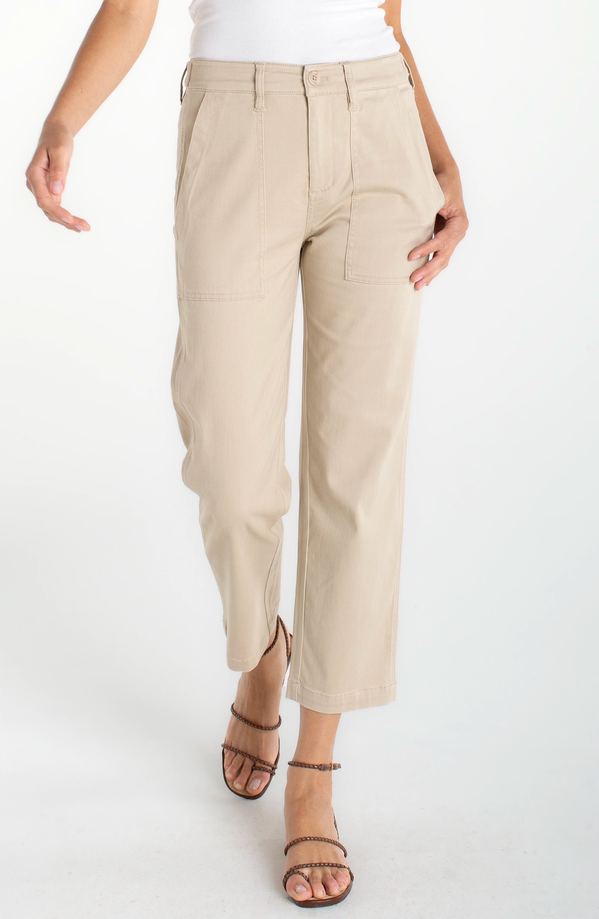 Utility Crop Khaki by Liverpool