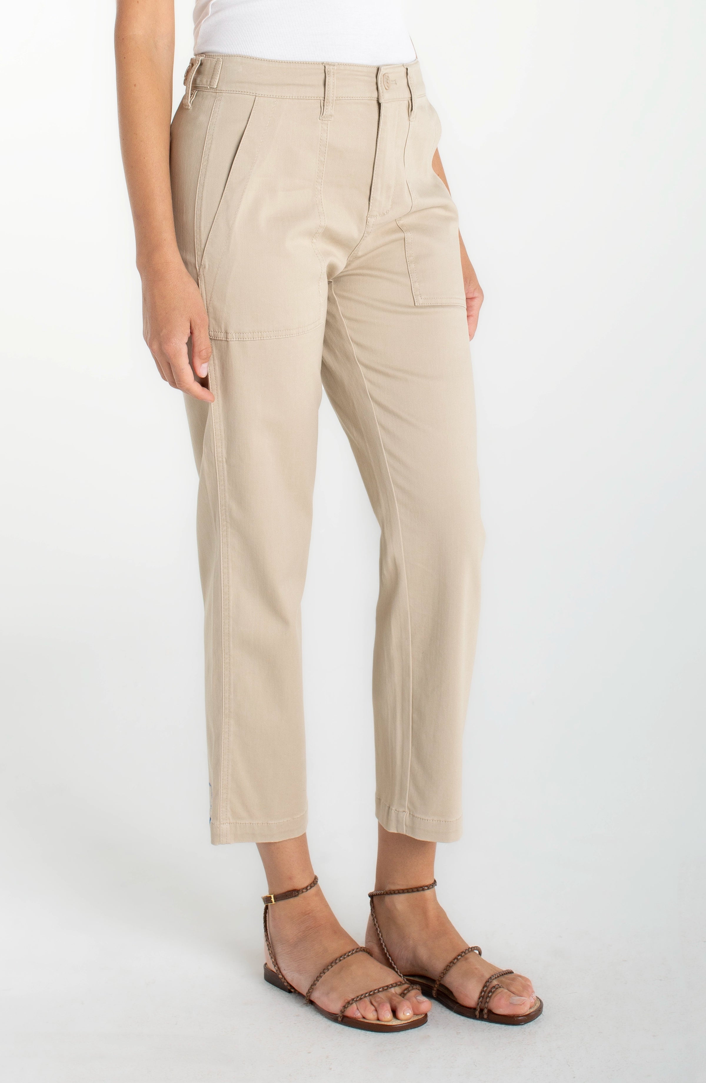 Utility Crop Khaki by Liverpool