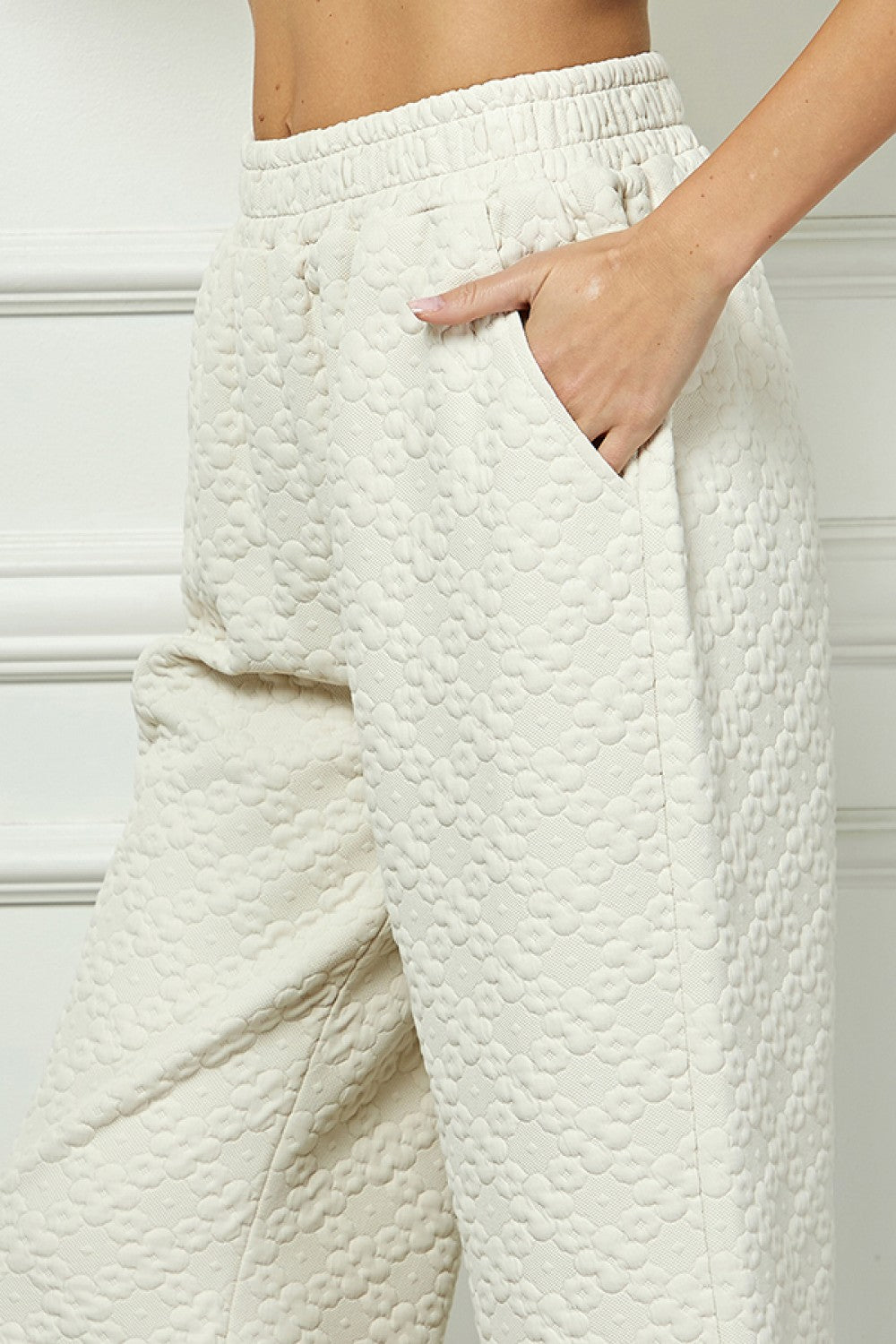 Flower Textured Lounge Pant - FINAL SALE