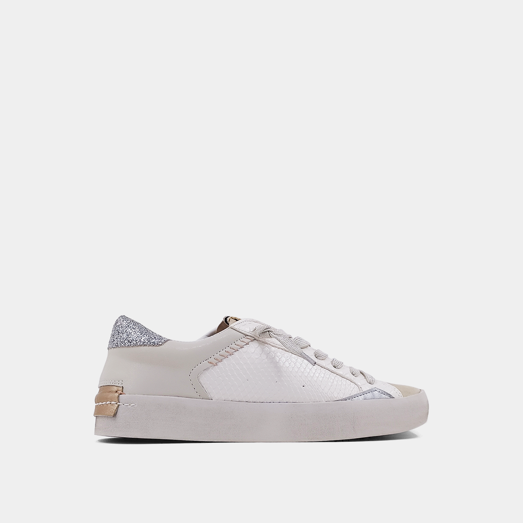 Ruby Sneaker in Bone Snake