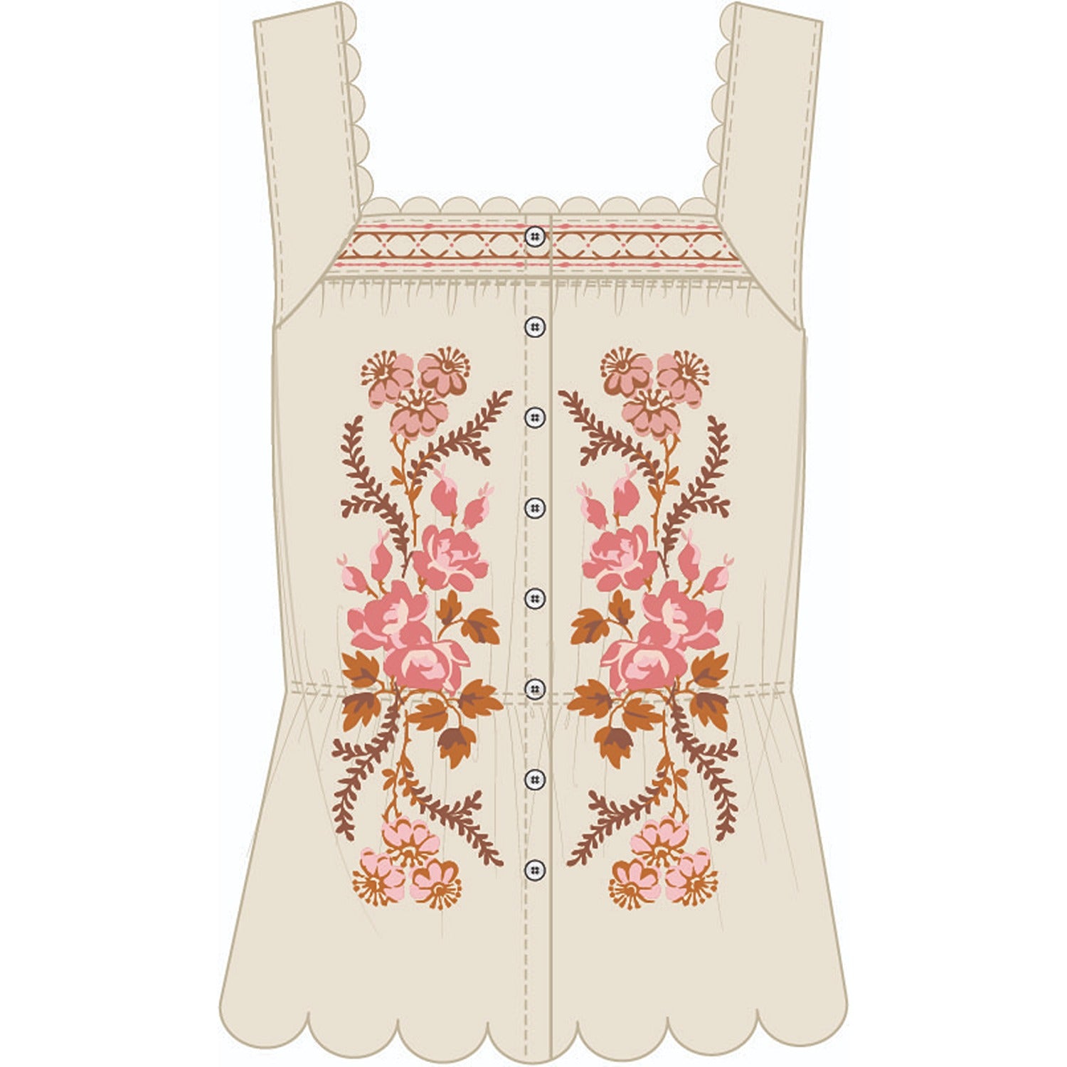Odette Scallop Tank by Spartina 449