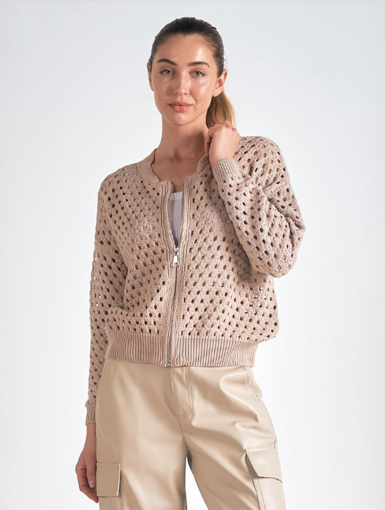 Elan Open Knit Cardigan